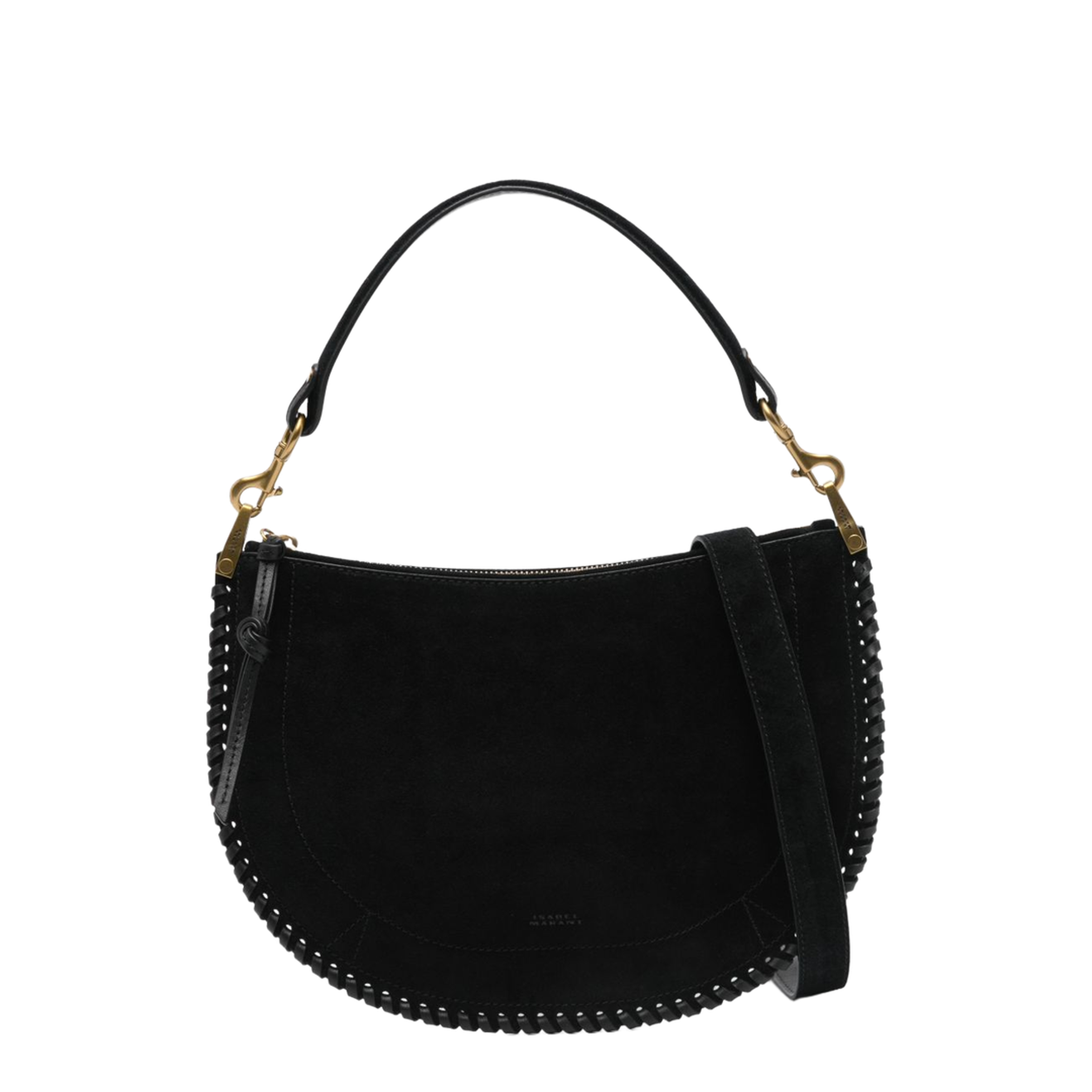 Oskan Braided Suede Calfskin Zipped Bag - Black - Image 1