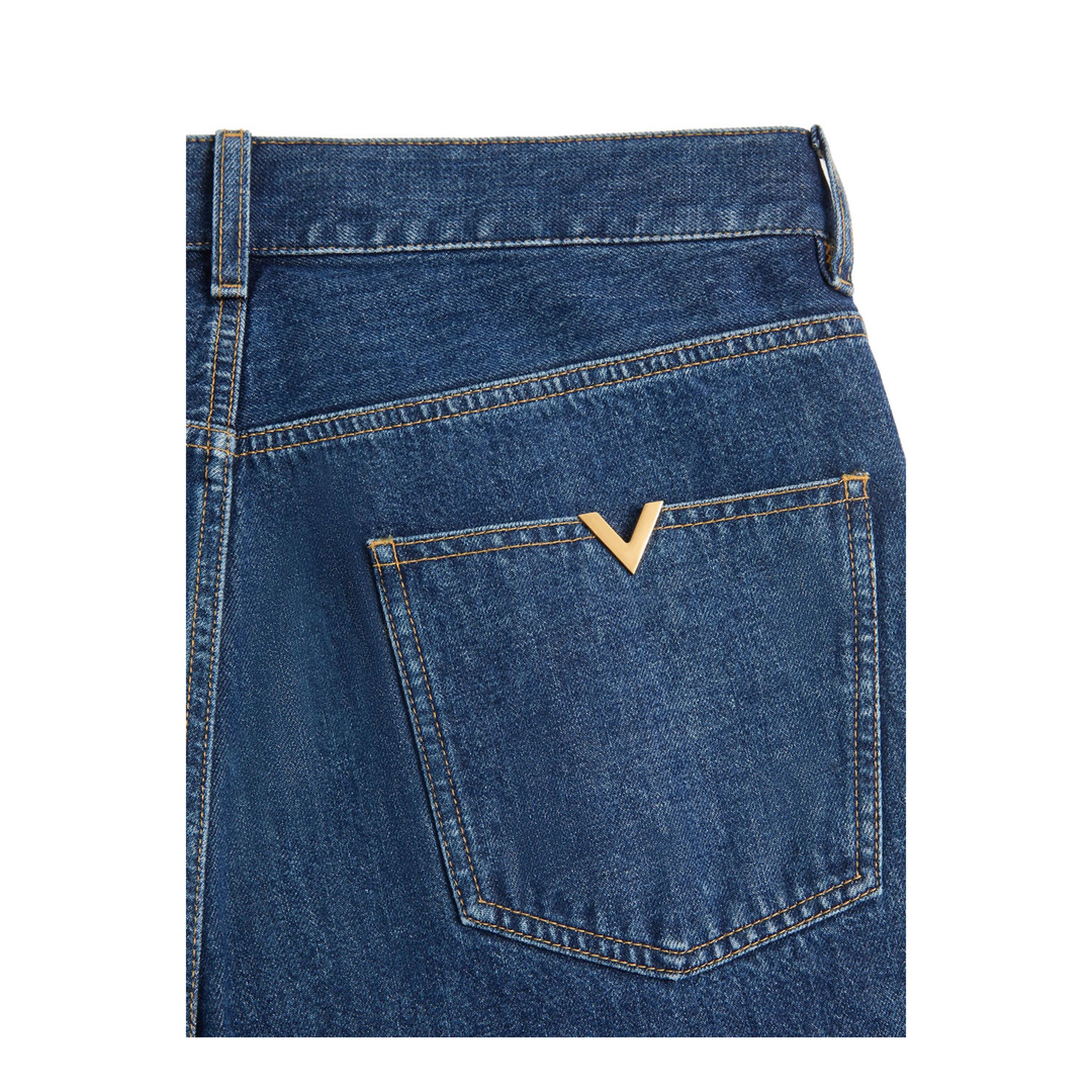 Denim Trousers With Vgold - Image 6