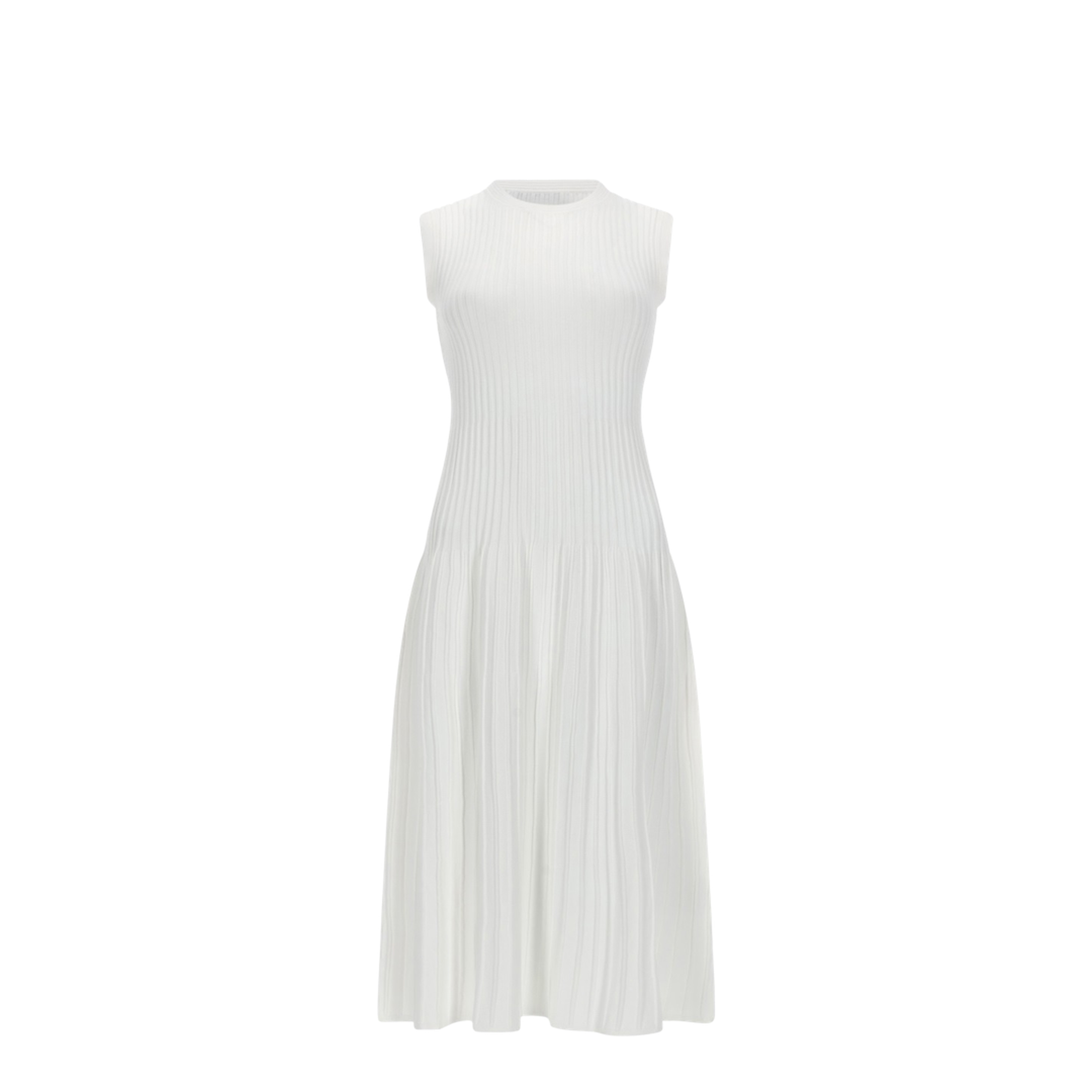Sleeveless Knitted Midi Dress - Image 1