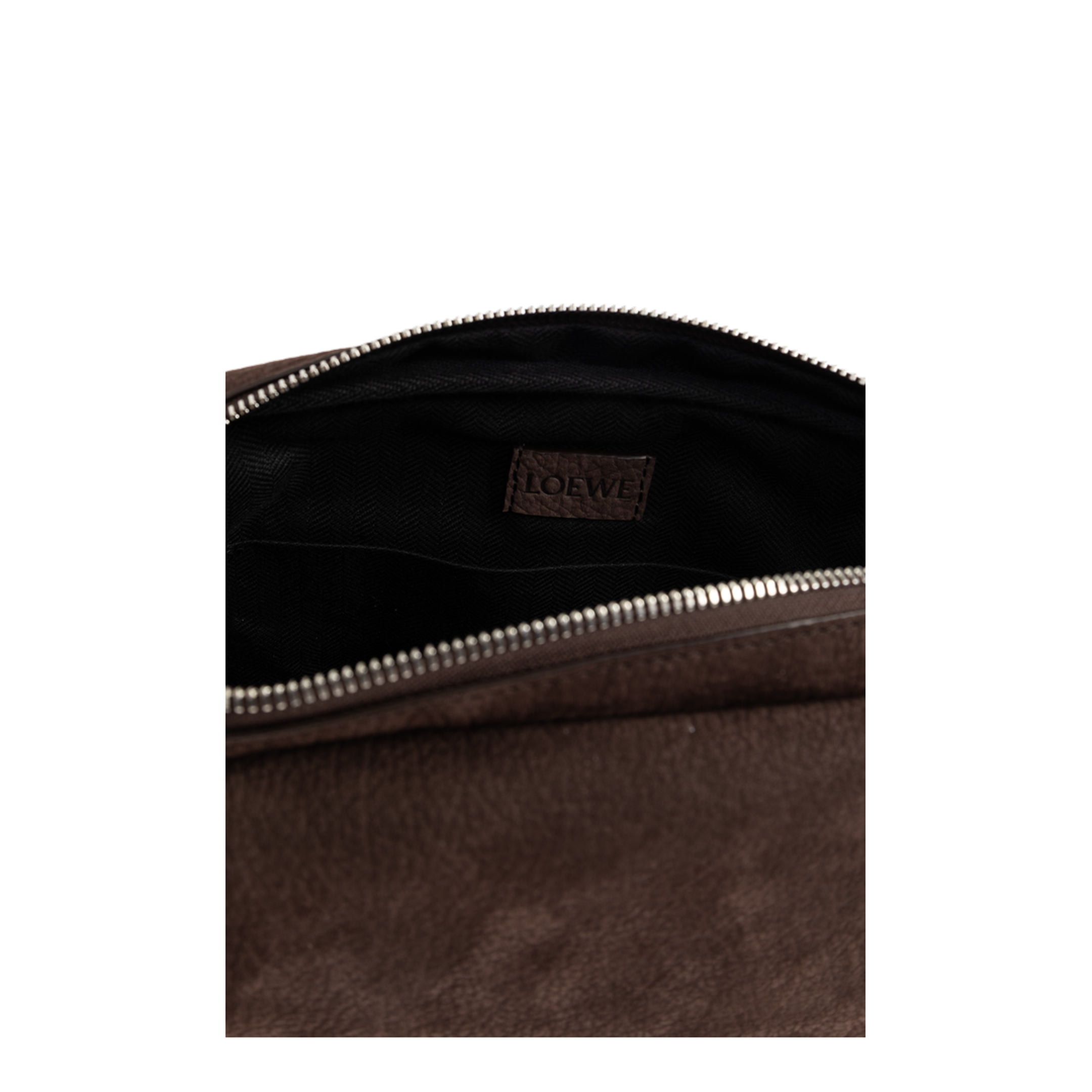 Pebble Medium Grained Nubuck Messenger Bag - Dark Brownie - Image 5