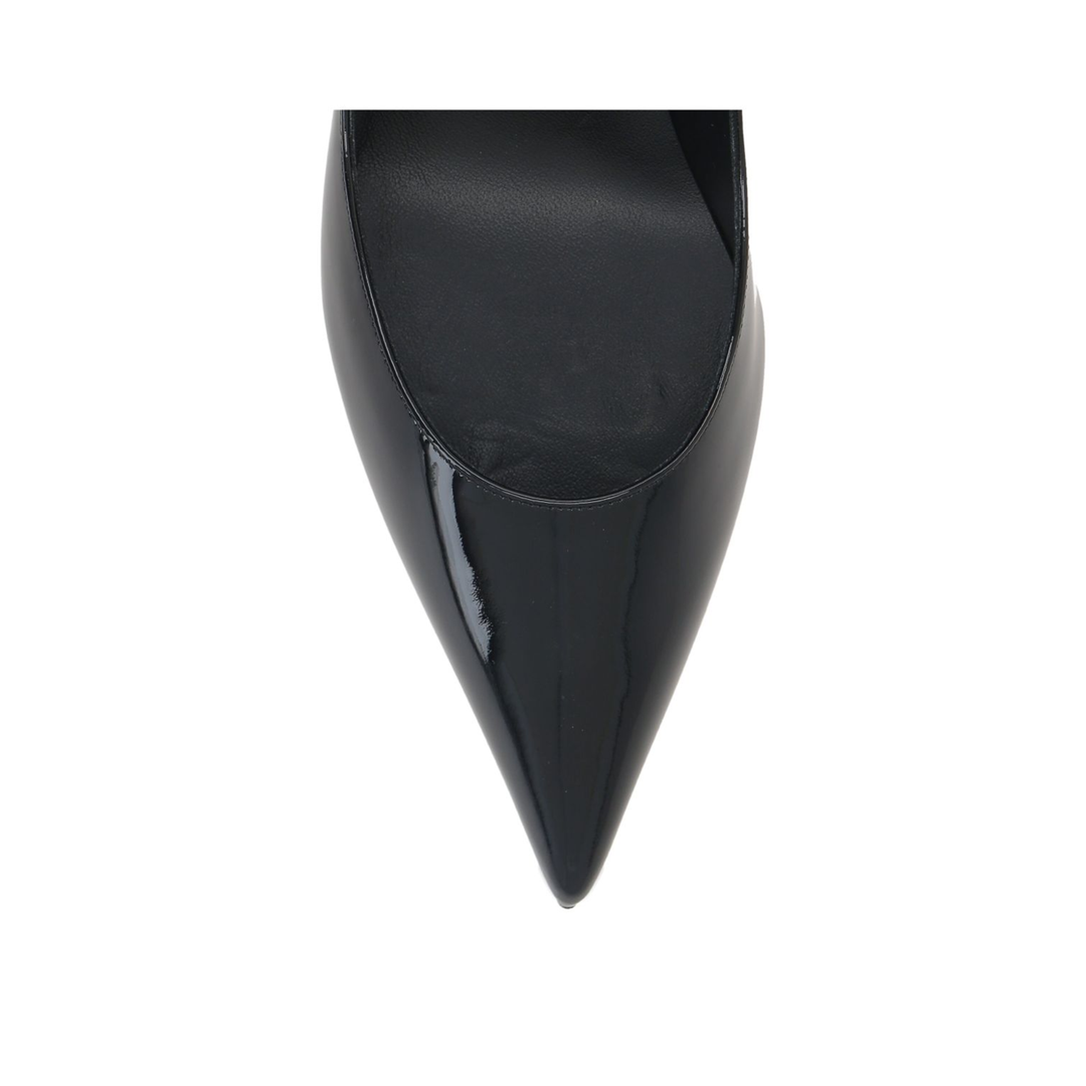 Black Patent Leather Pointed Toe Low Heel Slip-On - Image 2