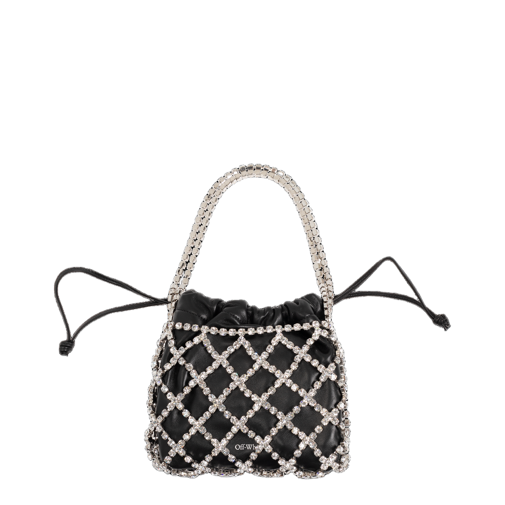 Crystal-Skull Leather Tote - Black - Image 3
