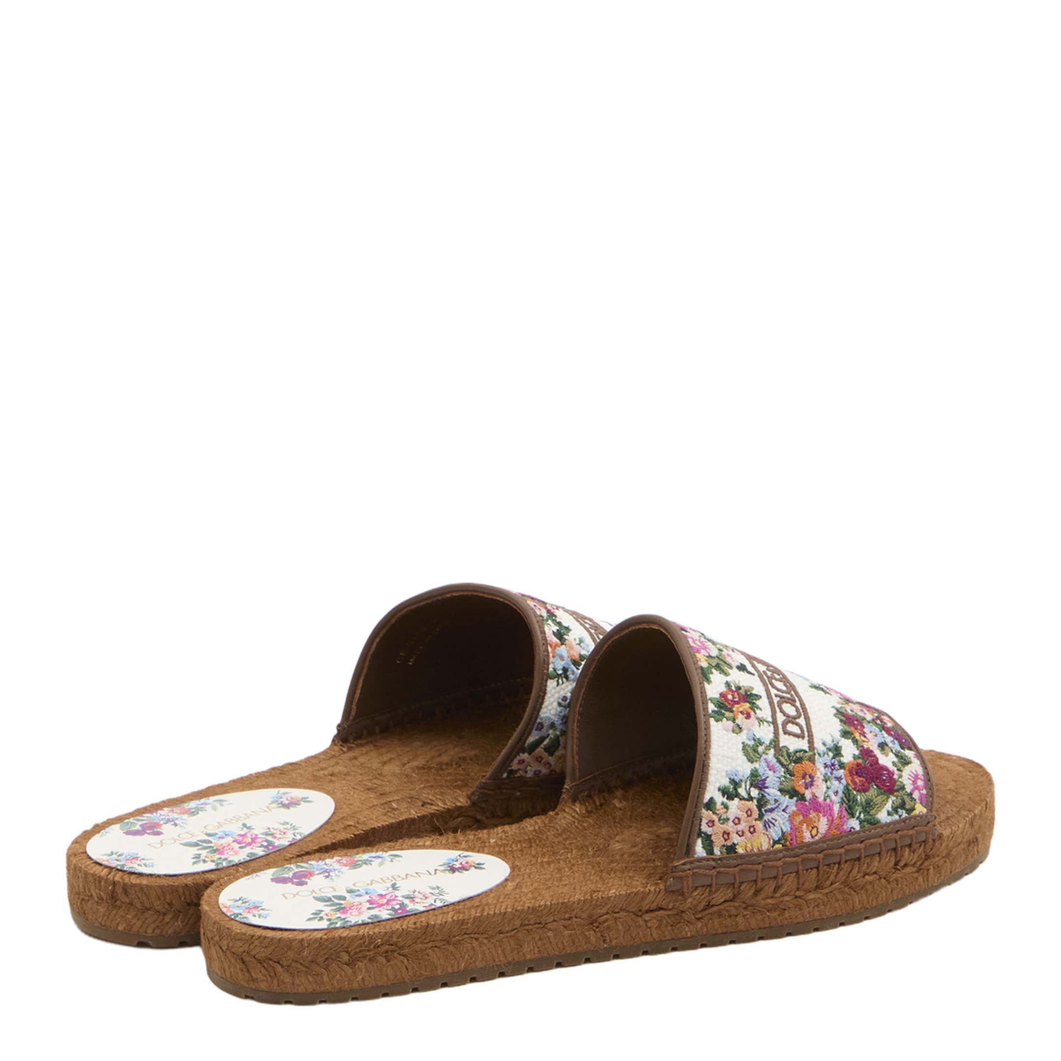 Embroidered Floral Espadrilla Slides - Image 3