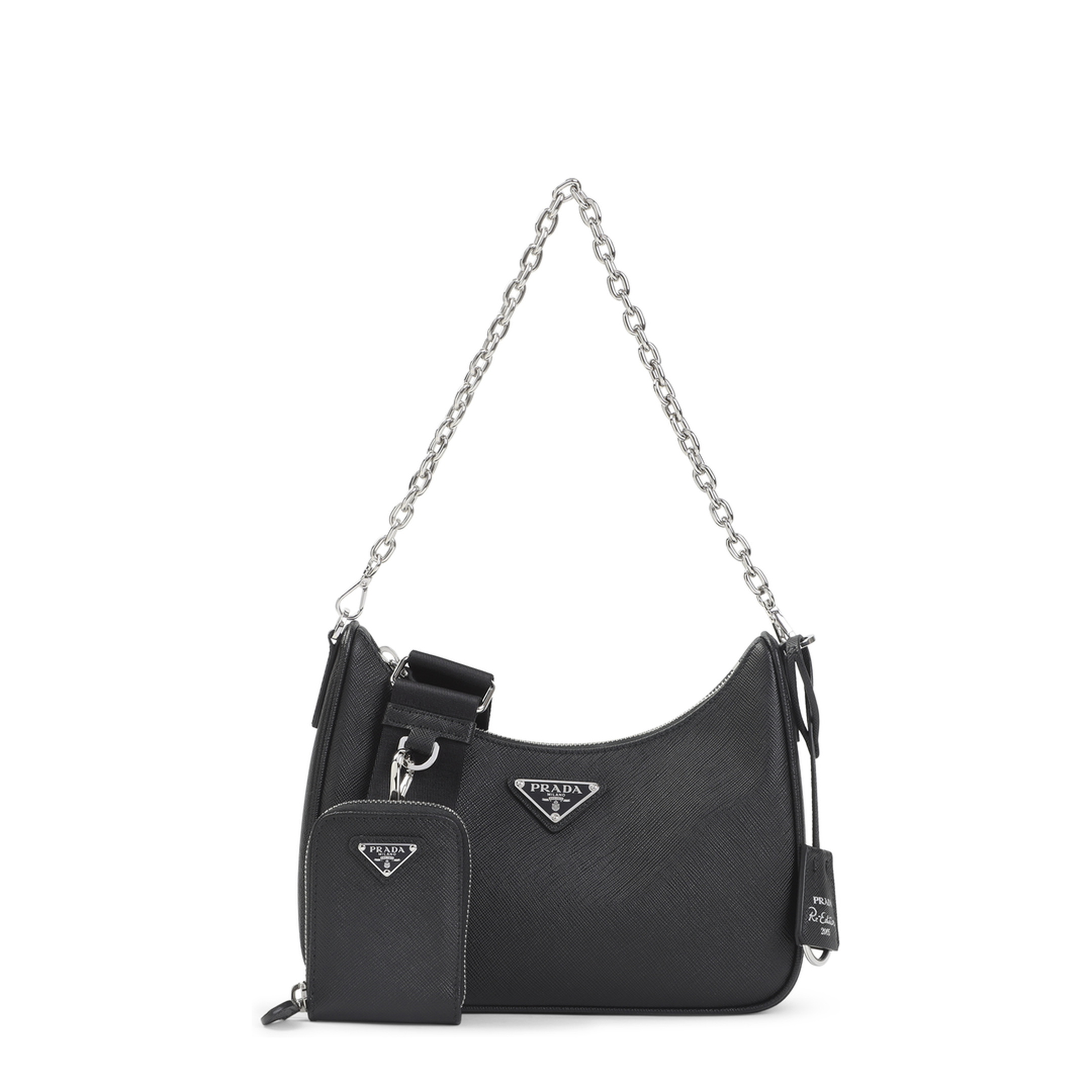 Re-Edition 2005 Calfskin Shoulder Bag - Black - Image 2