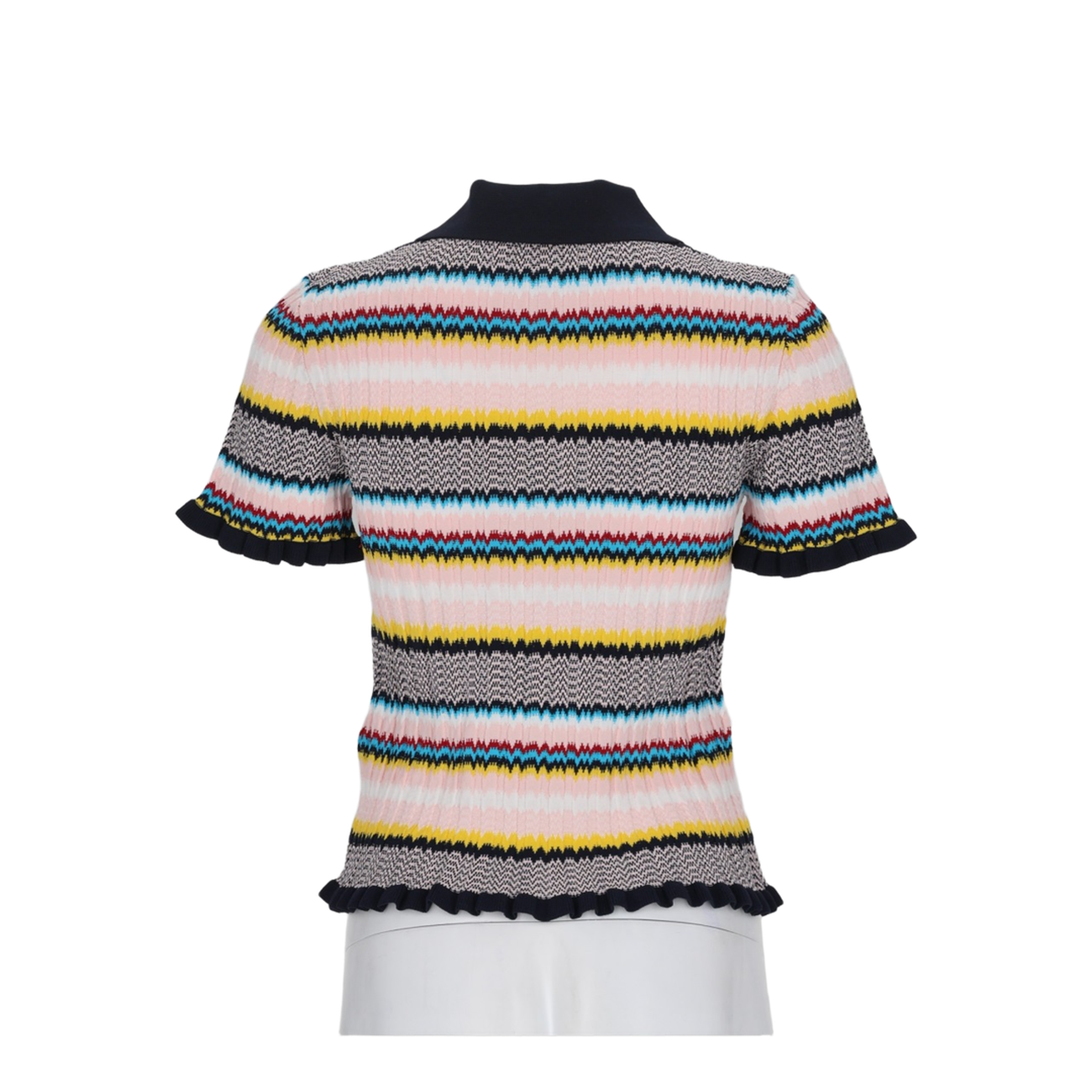 Chevron Pattern Polo Shirt - Image 2