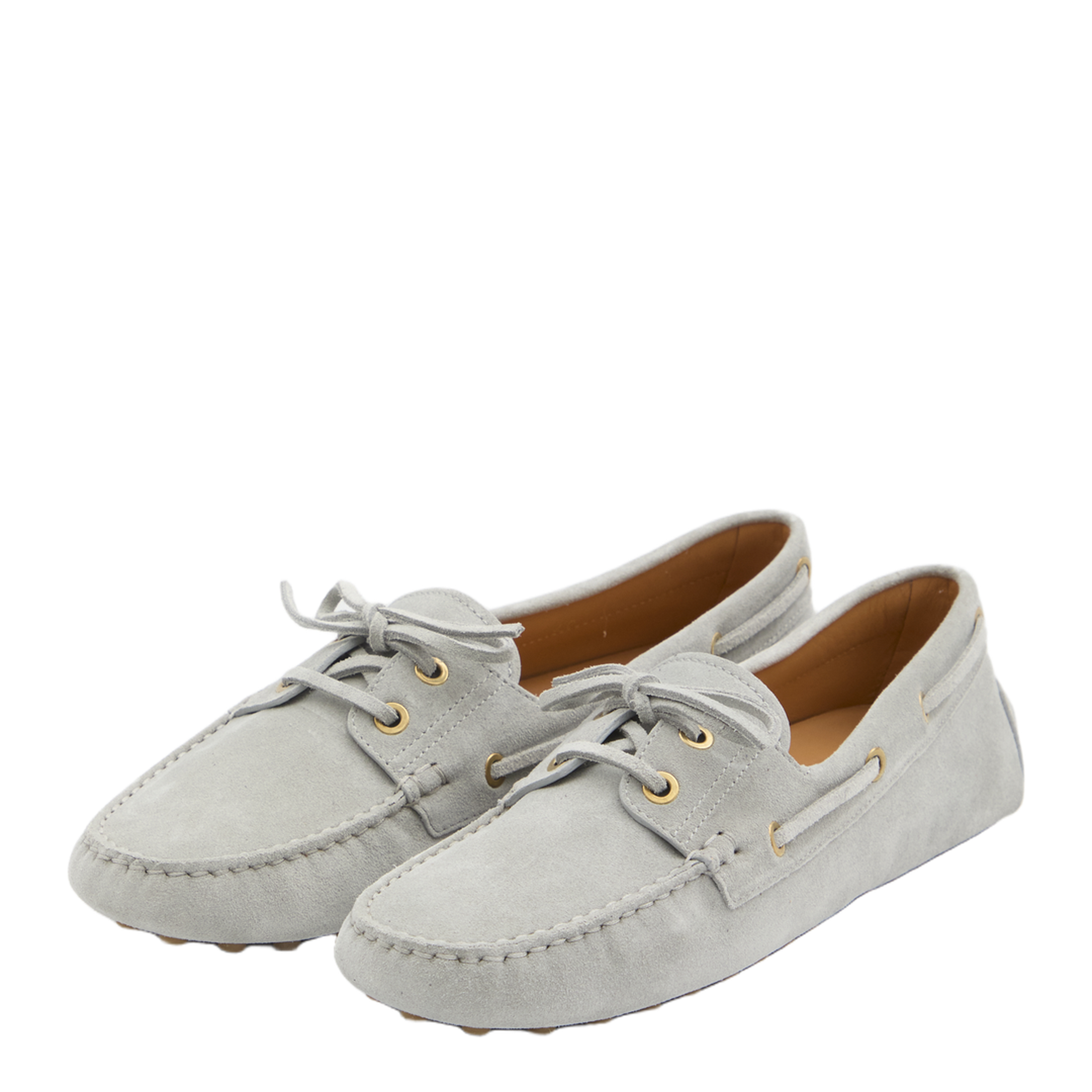 Light Blue Loafers With Almond Toe And Laces - Image 2