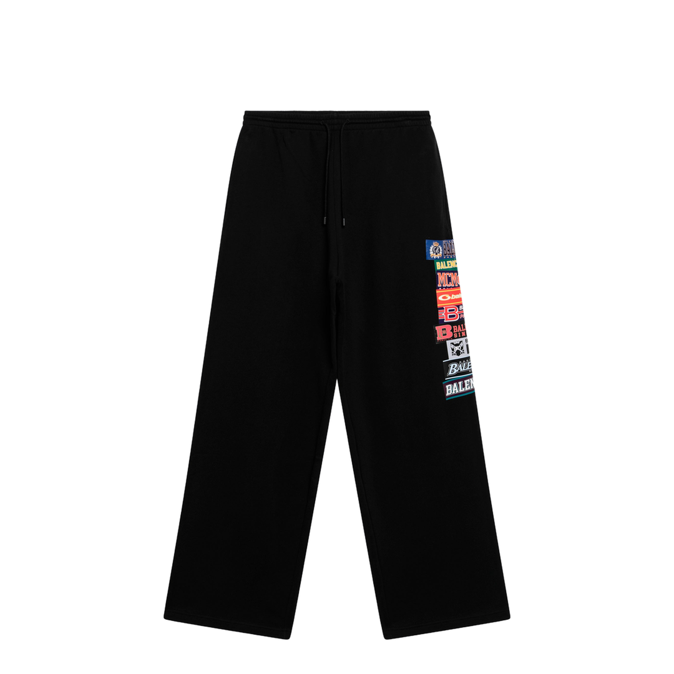 Black Jogger Trousers With Logo Print - Image 1