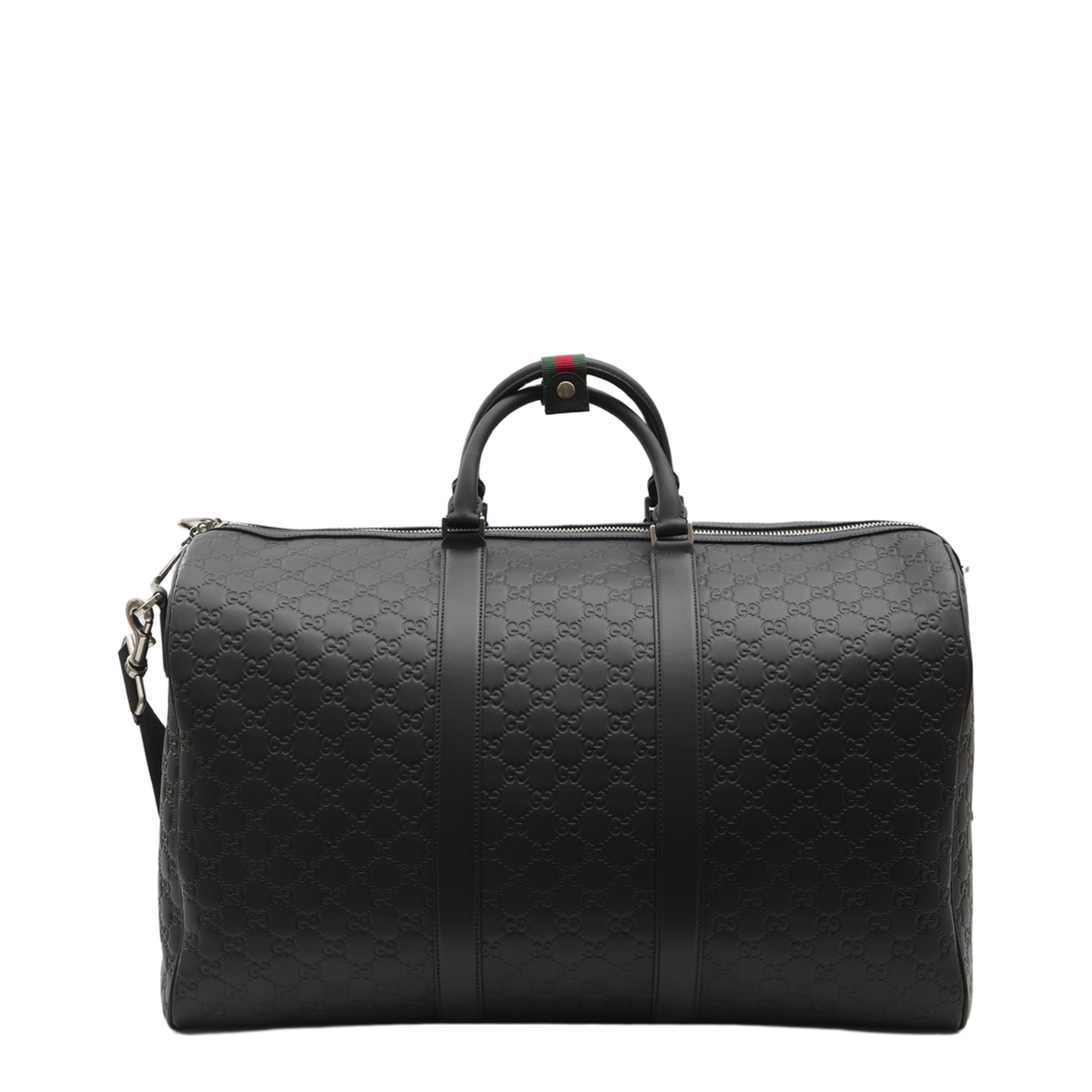 Large Duffle Bag in Black Leather - Image 1