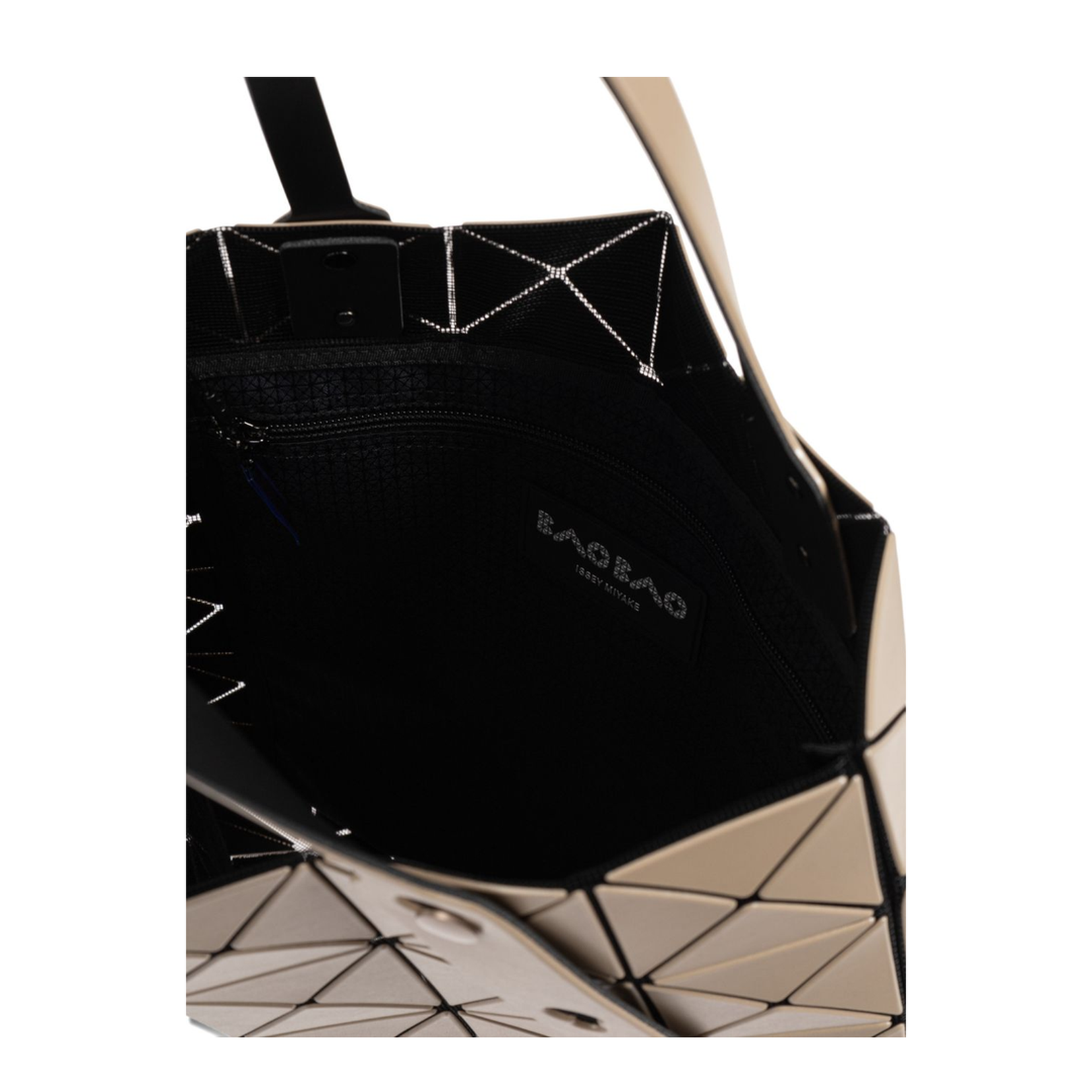 Lucent Metallic Adjustable Tote Beige - Image 4