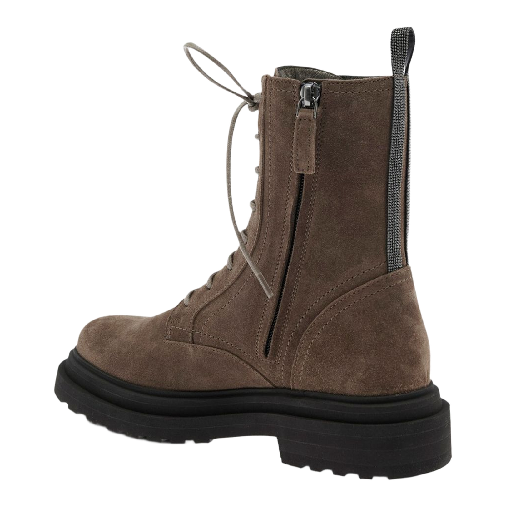 Suede Combat Boots - Image 4
