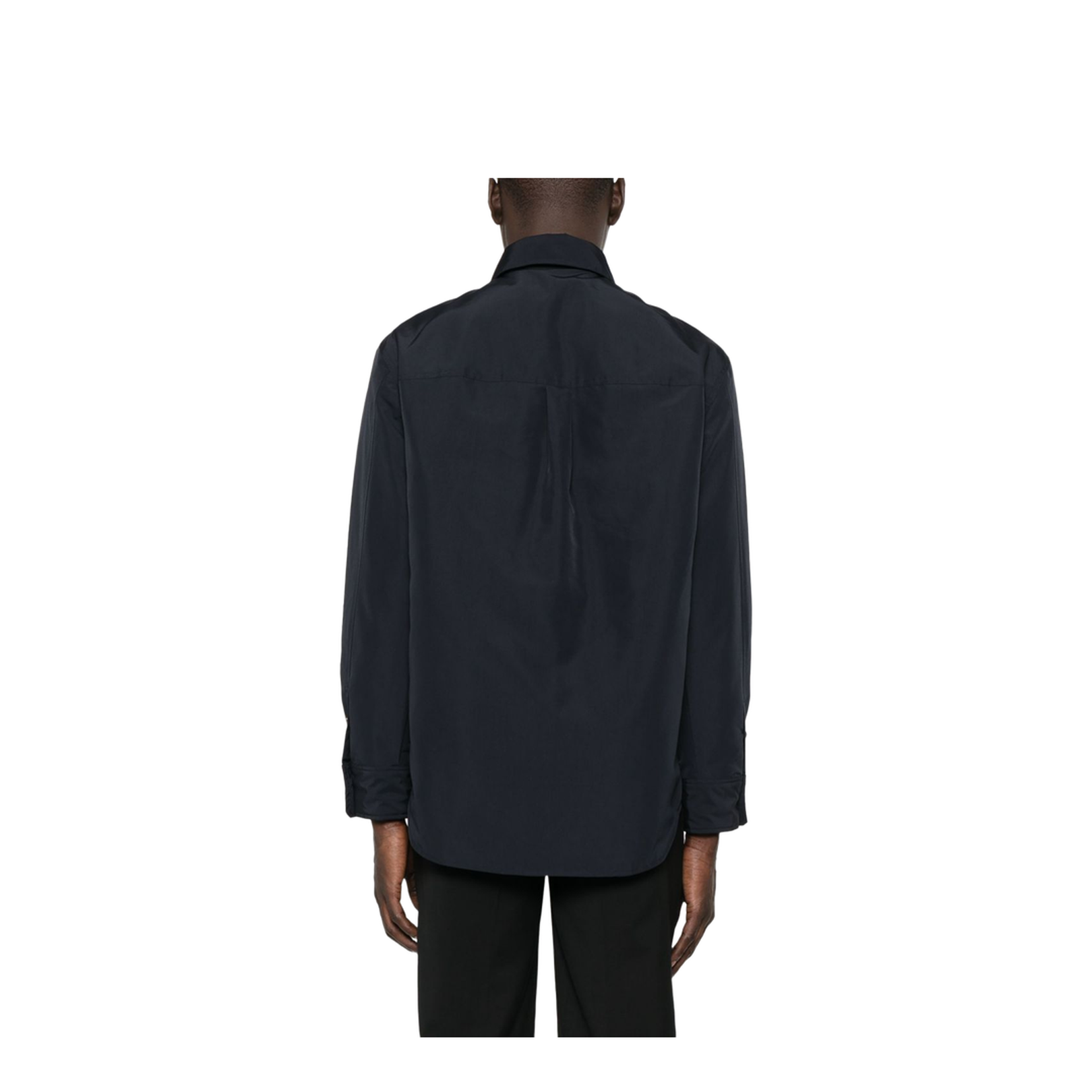 Nylon Shirt Jacket with Patch Pocket - Image 3