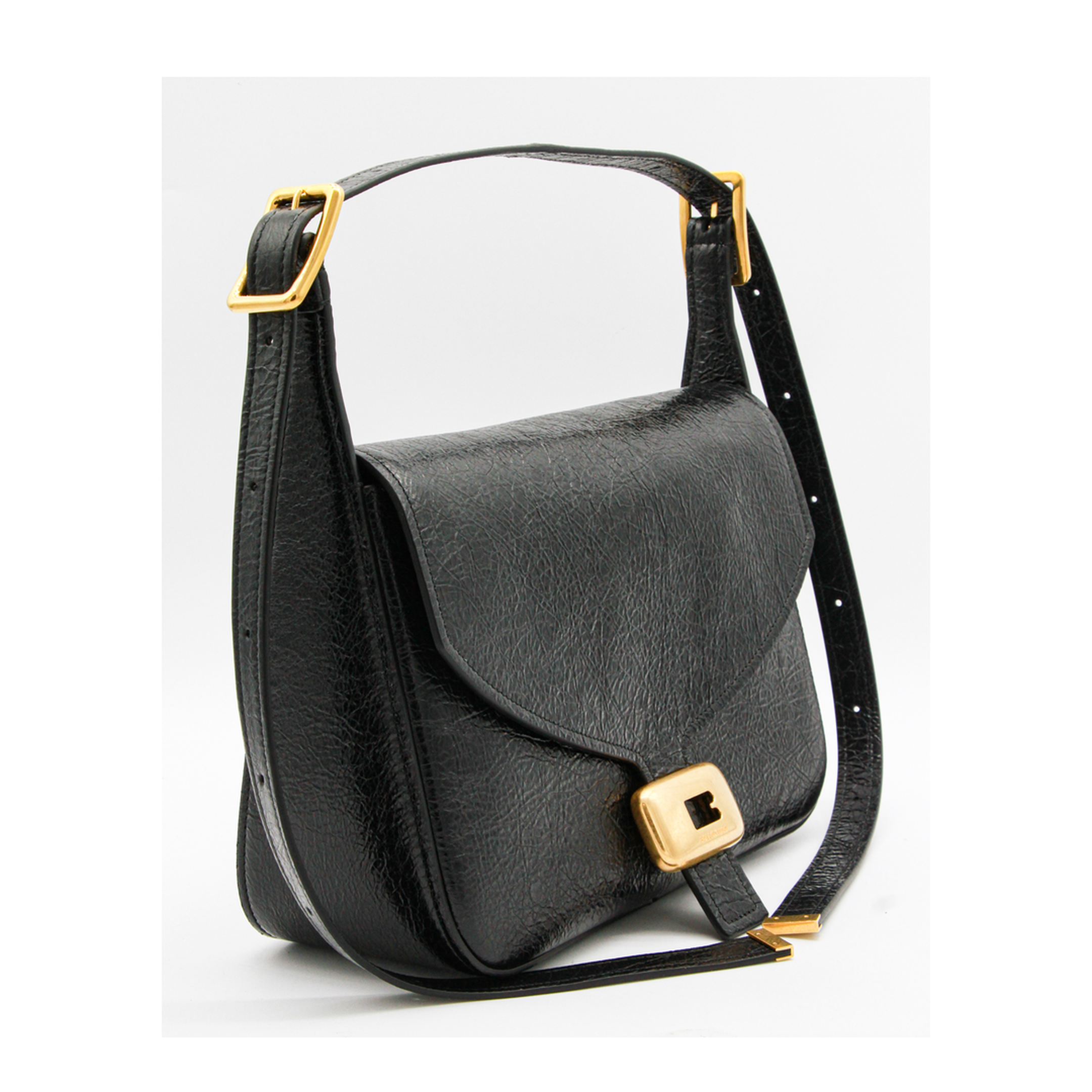 Clicca Medium Arena Lambskin Shoulder Bag - Black - Image 4