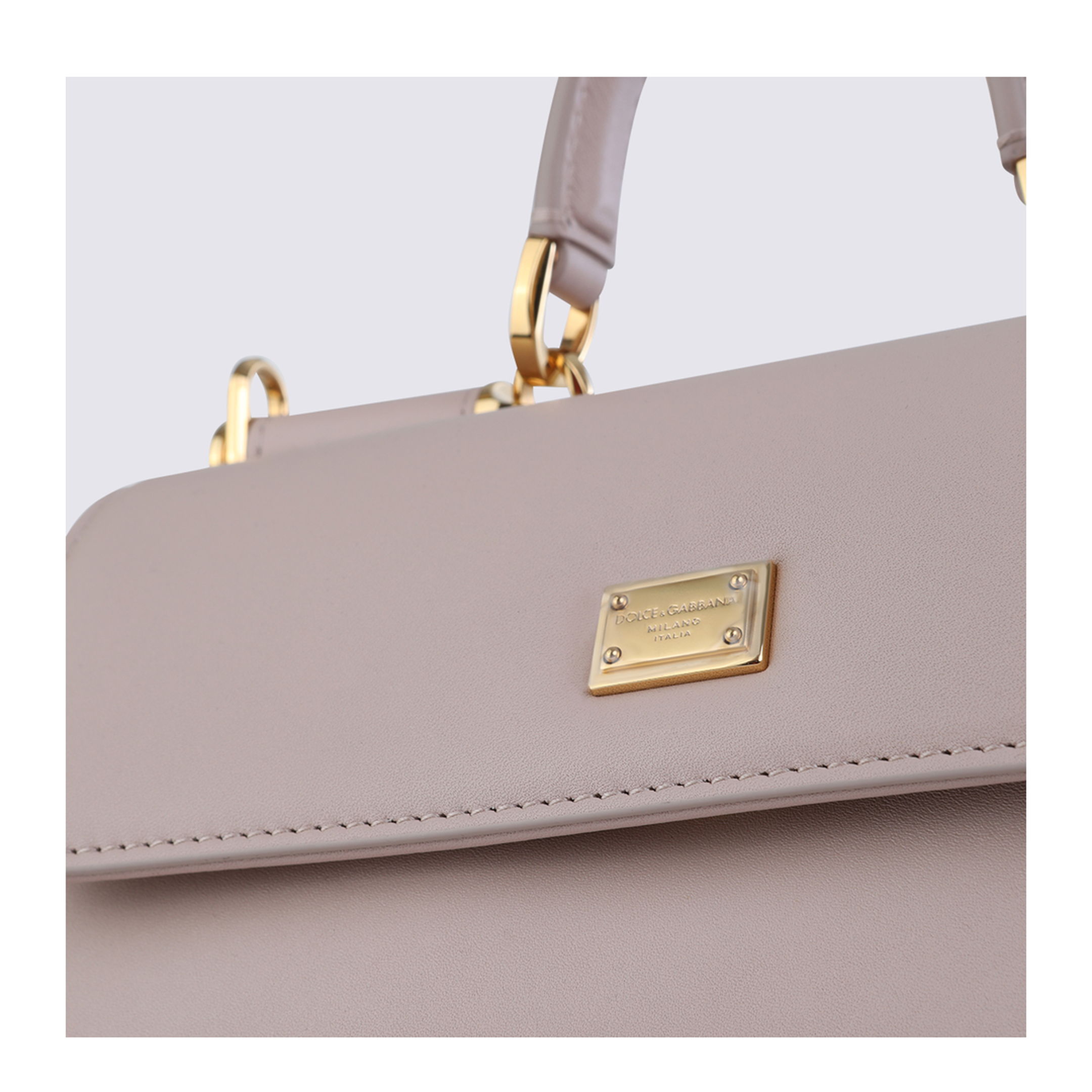 My Sicily Mini Calf Leather Top-Handle Bag - Beige - Image 7