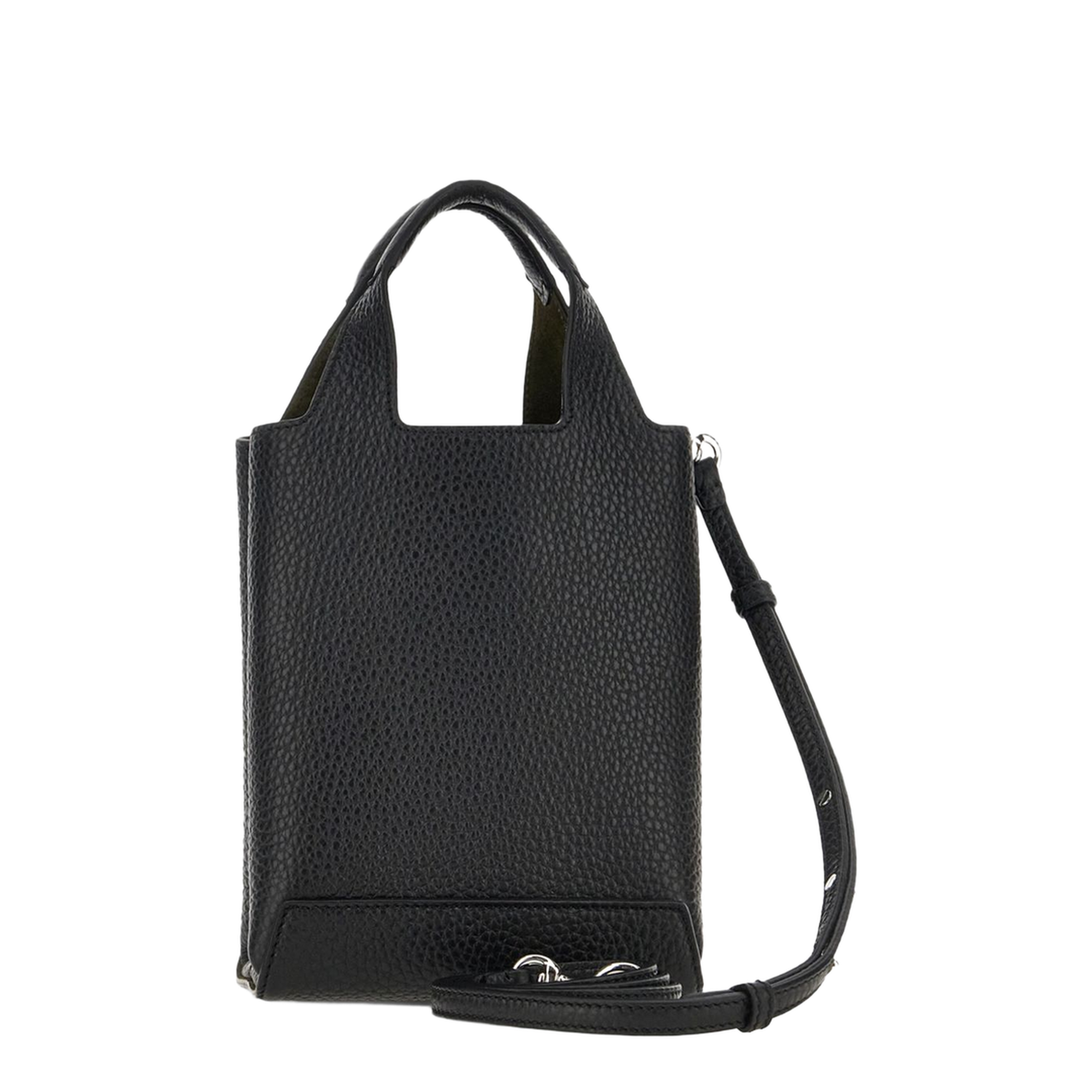 H01R Mini Calfskin Shopping Tote - Black - Image 2