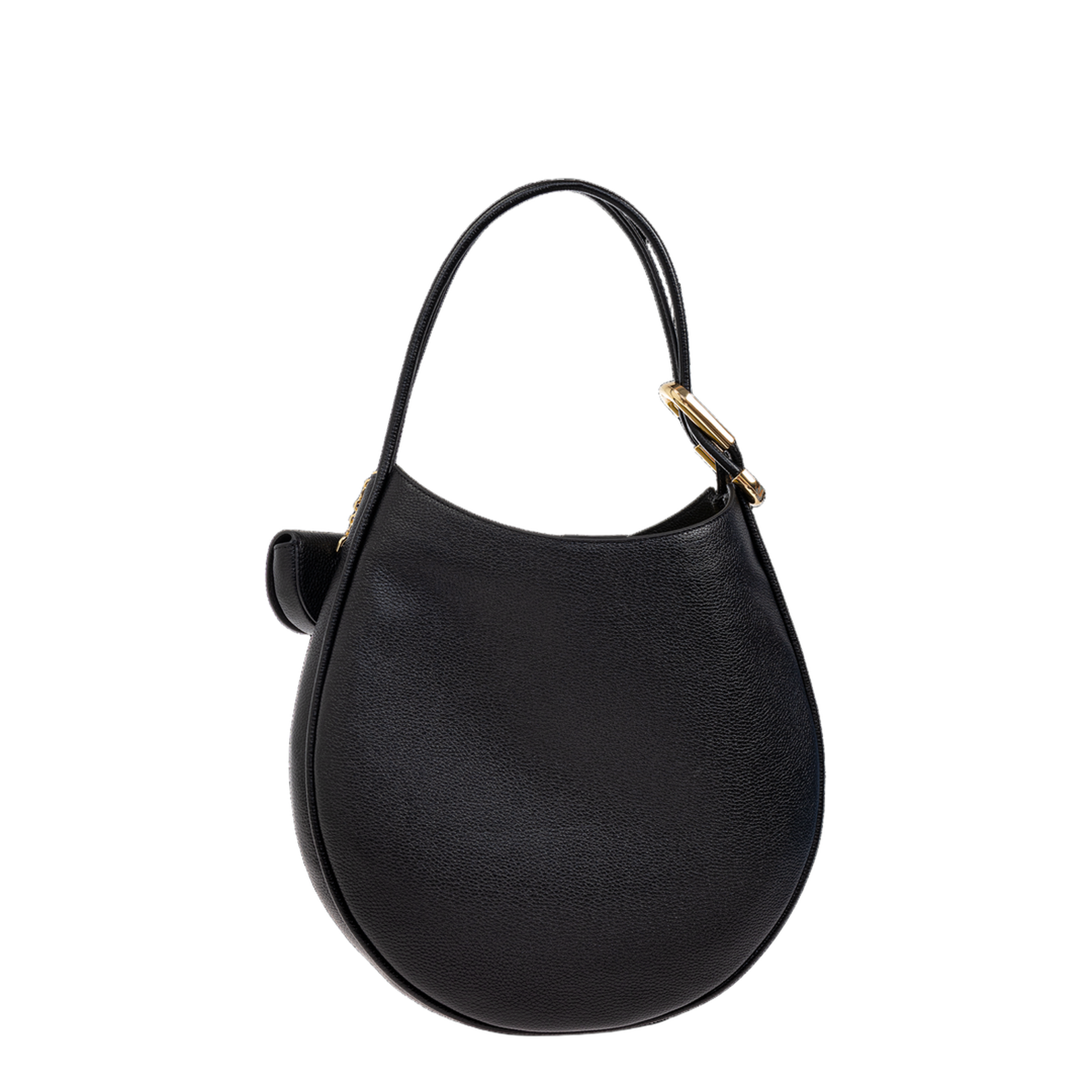 The Large Dual Hobo Bag Leather Black - Image 3