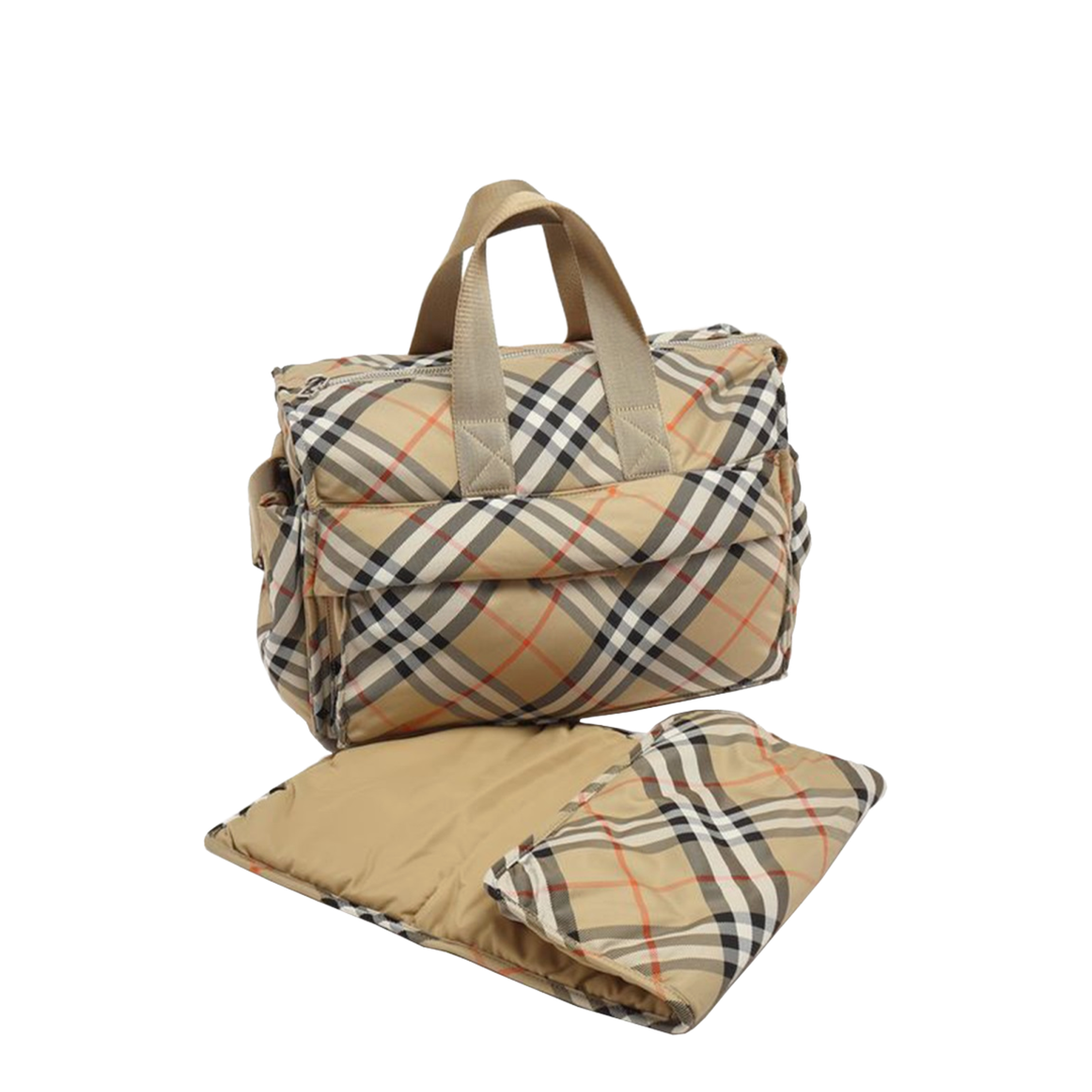 Check Polyamide Changing Bag - Sand IP Check (Beige Check) - Image 3