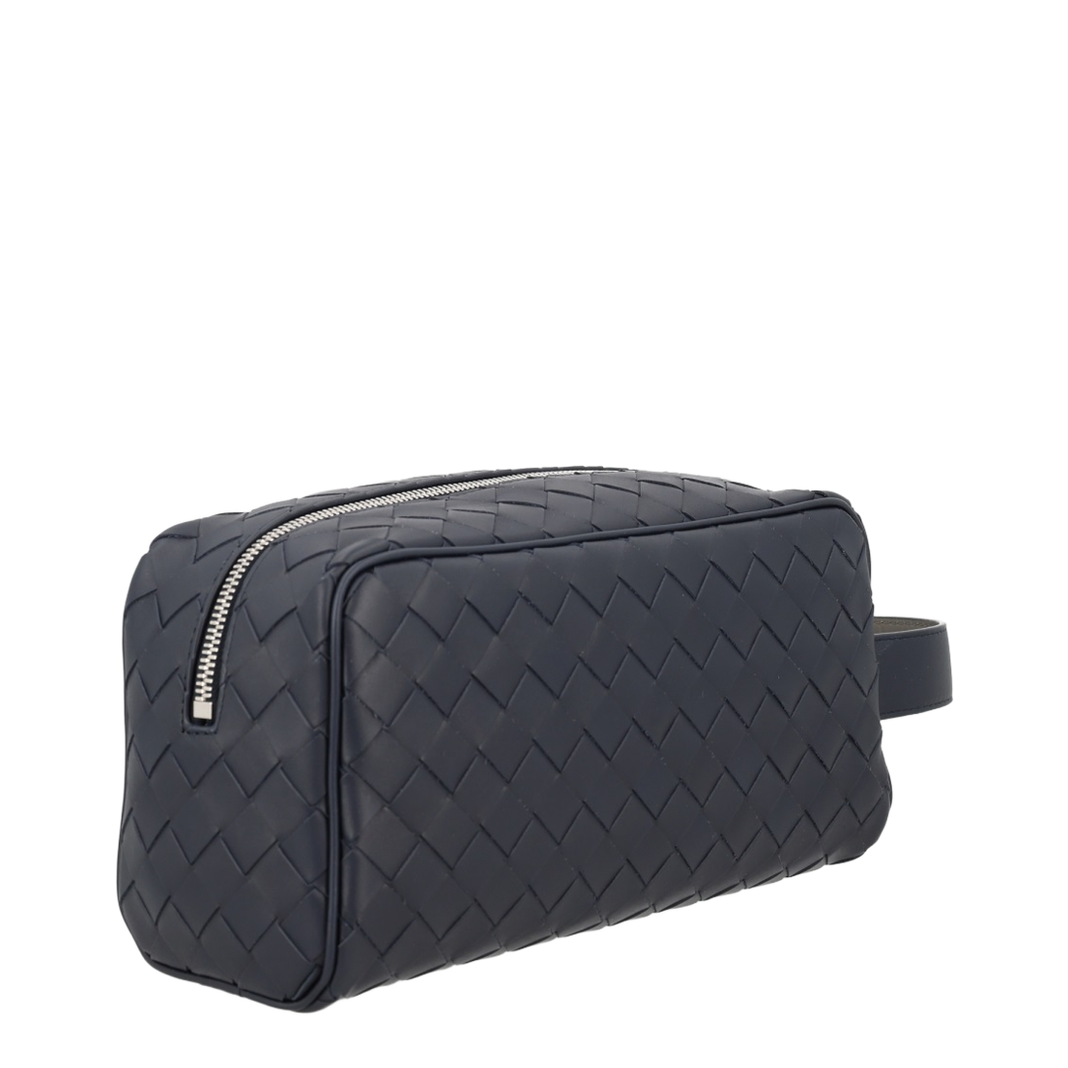 Intrecciato One Size Calfskin Travel Pouch - Midnight/Basalt - Image 3