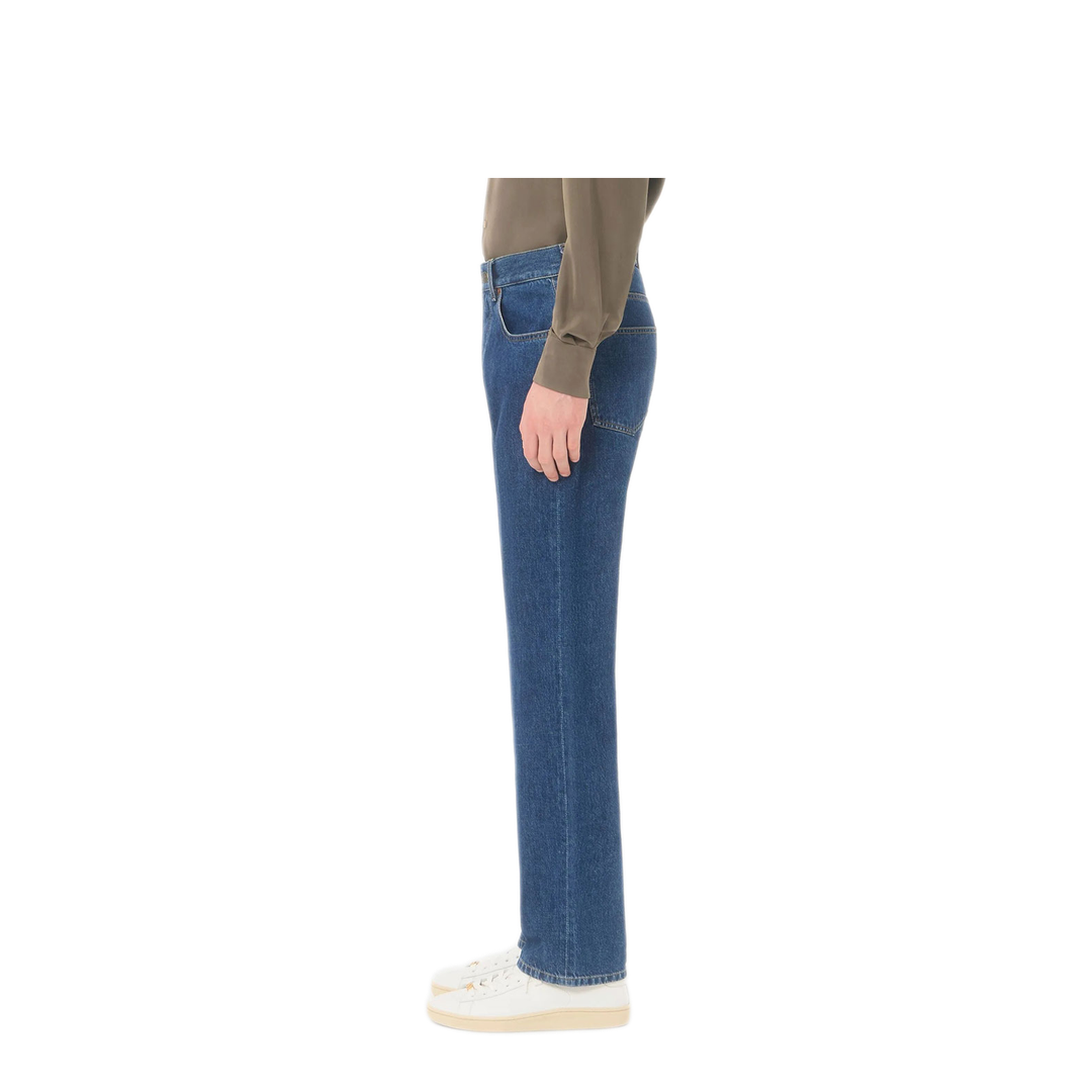 Denim Trousers With Vgold - Image 4