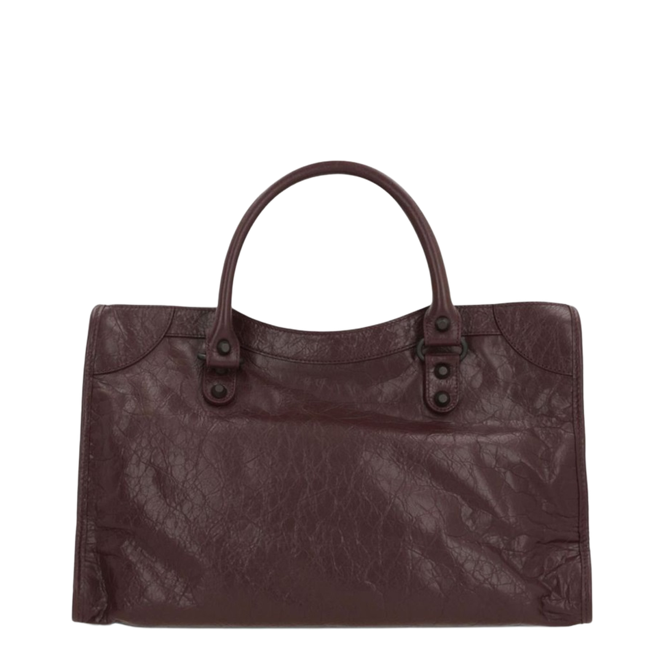 Le City Medium Arena Storico Lambskin Shoulder Bag - Dark Burgundy - Image 2
