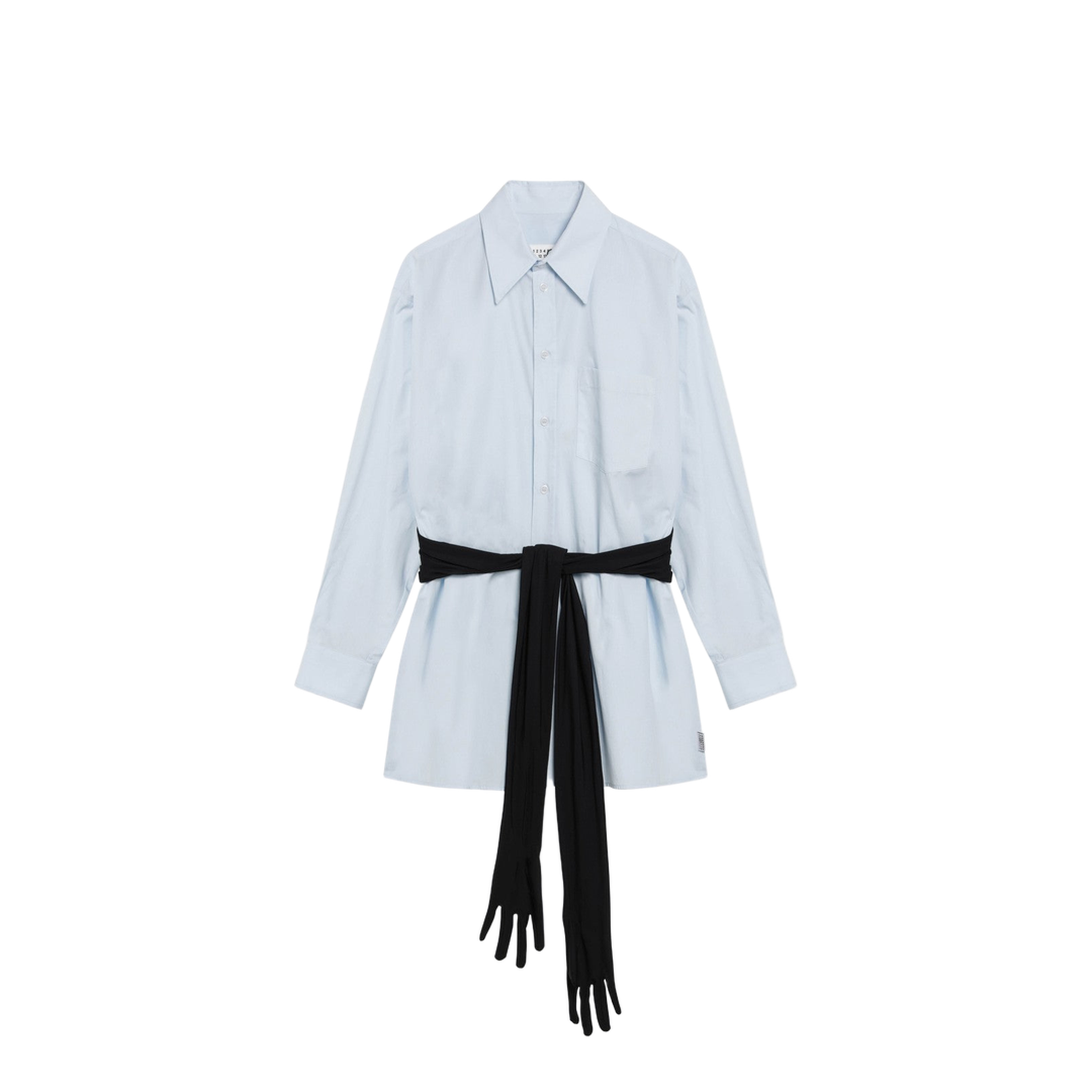 Light Blue Cotton Shirt with Gloves - Image 1