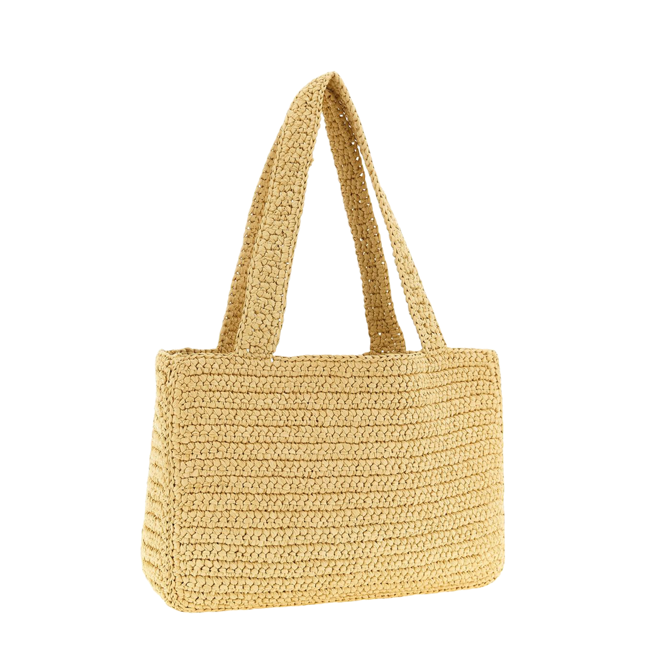 Viva Superstar Medium Crochet Shopping Bag - Natural (Beige) - Image 2