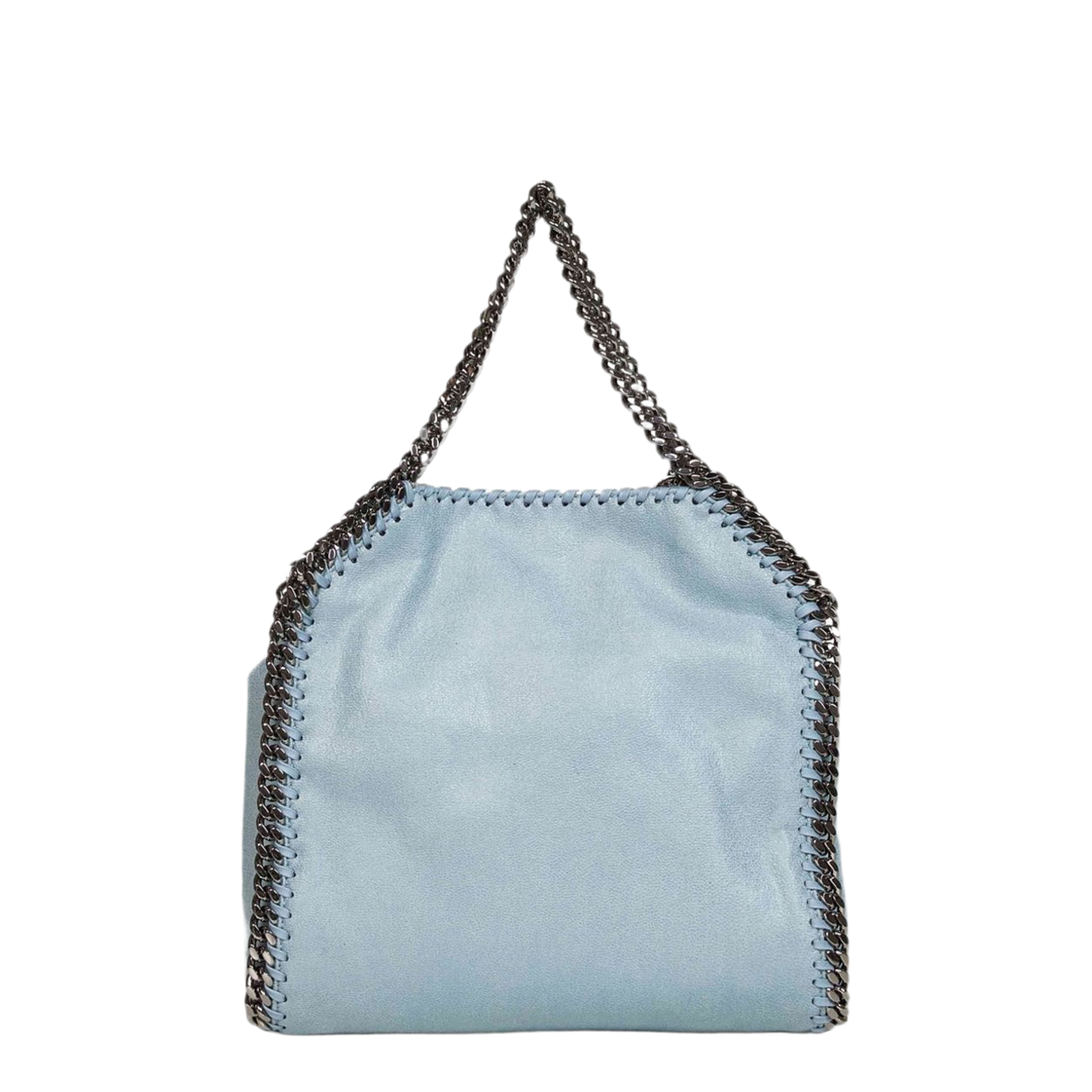 Falabella Mini Vegan Shaggy Deer Tote - Ice Blue - Image 2