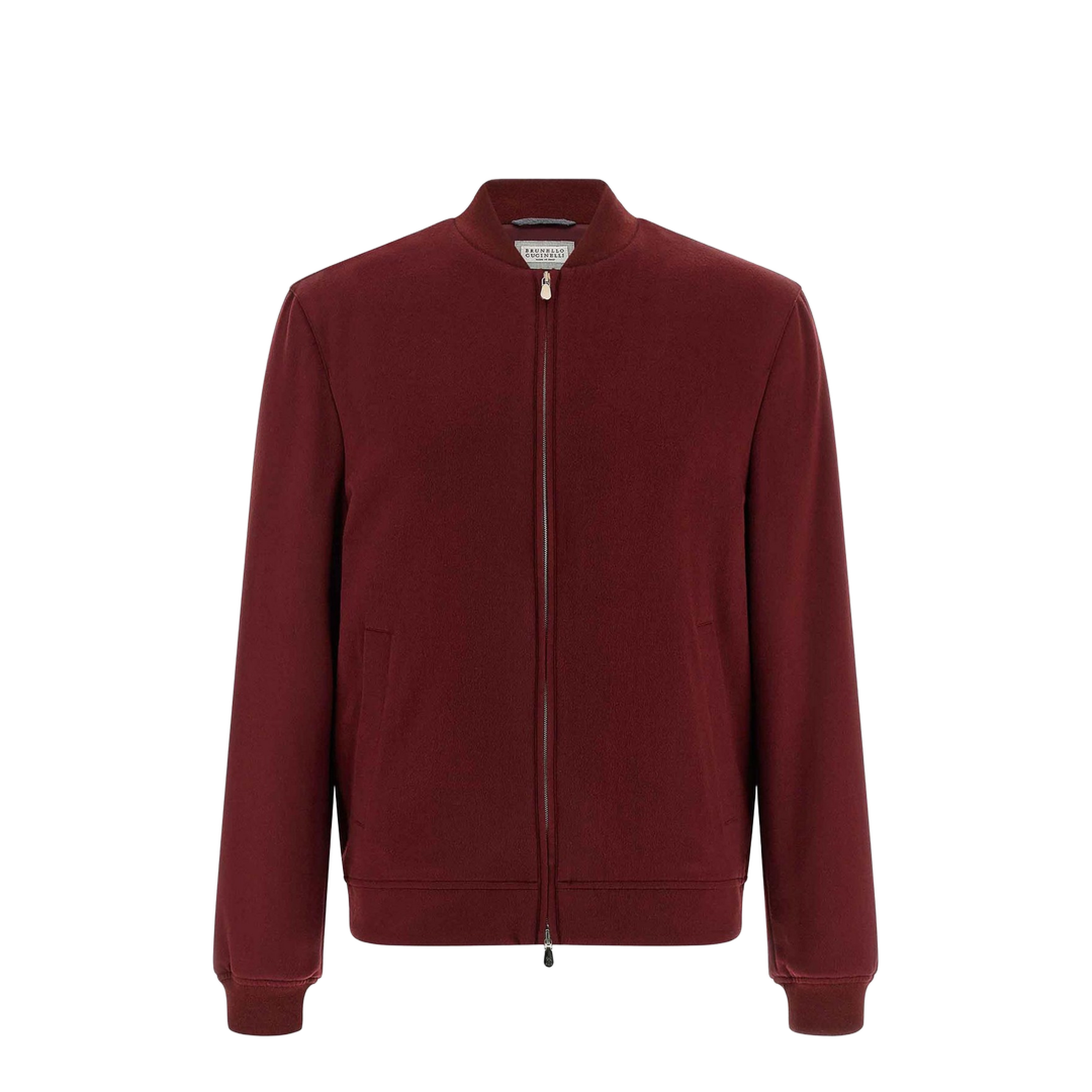 Cashmere Bomber Jacket Red - Image 5
