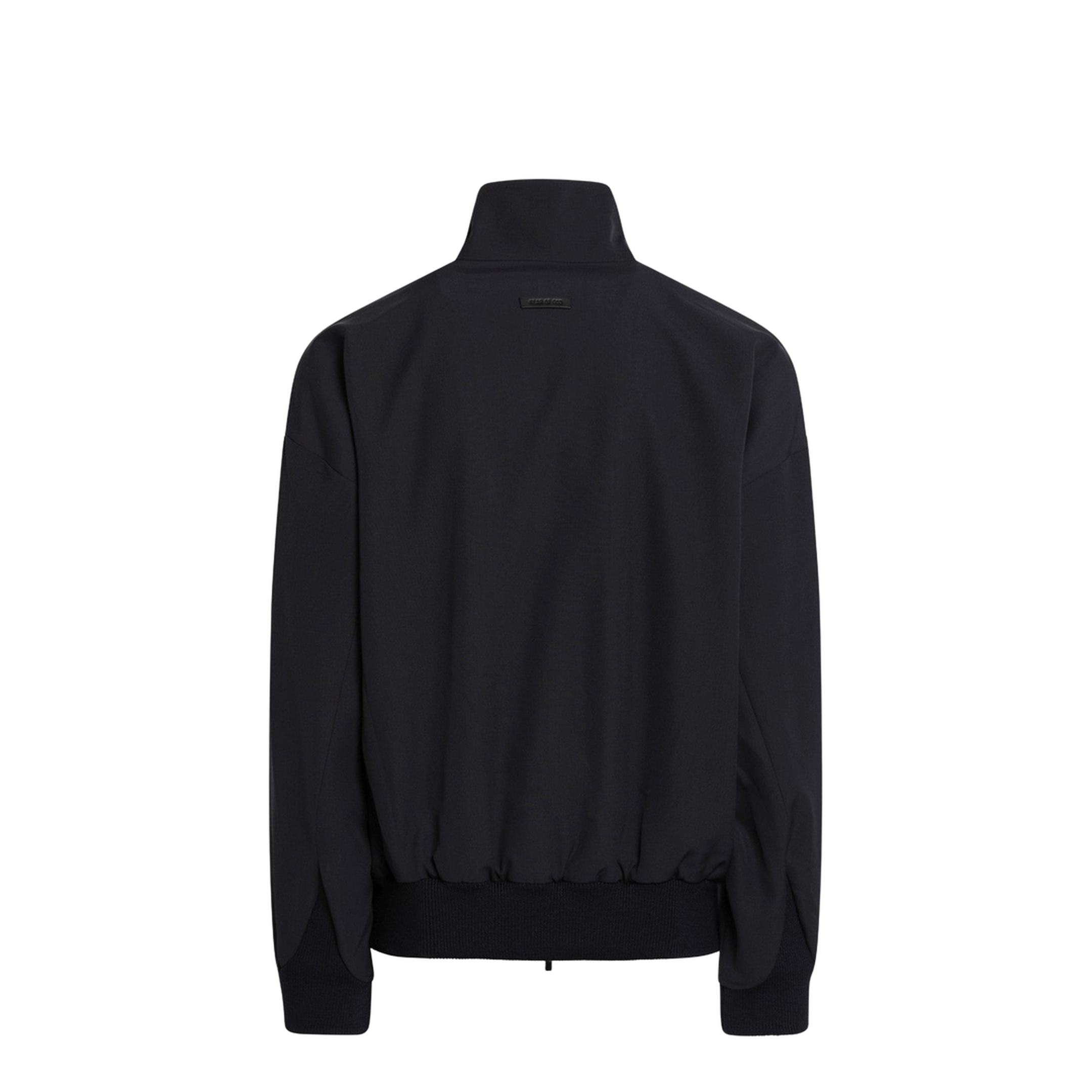Navy Blue Wool Jacket With Zip - Image 2