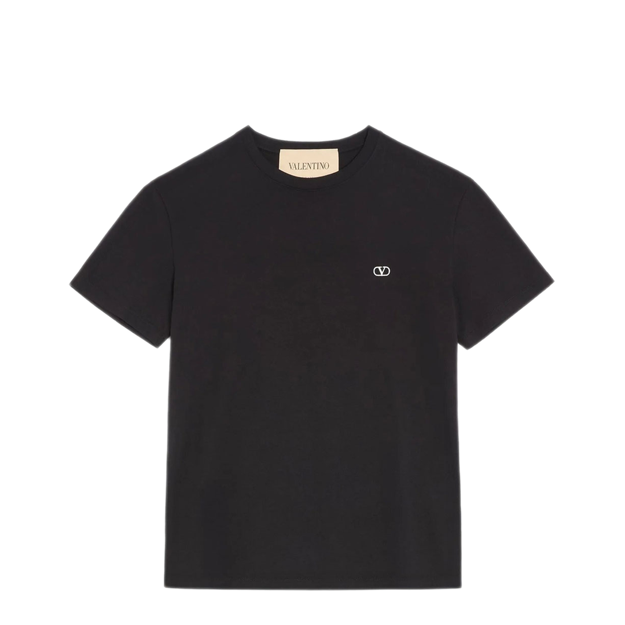 Cotton T-Shirt with Vlogo Embroidery - Image 1