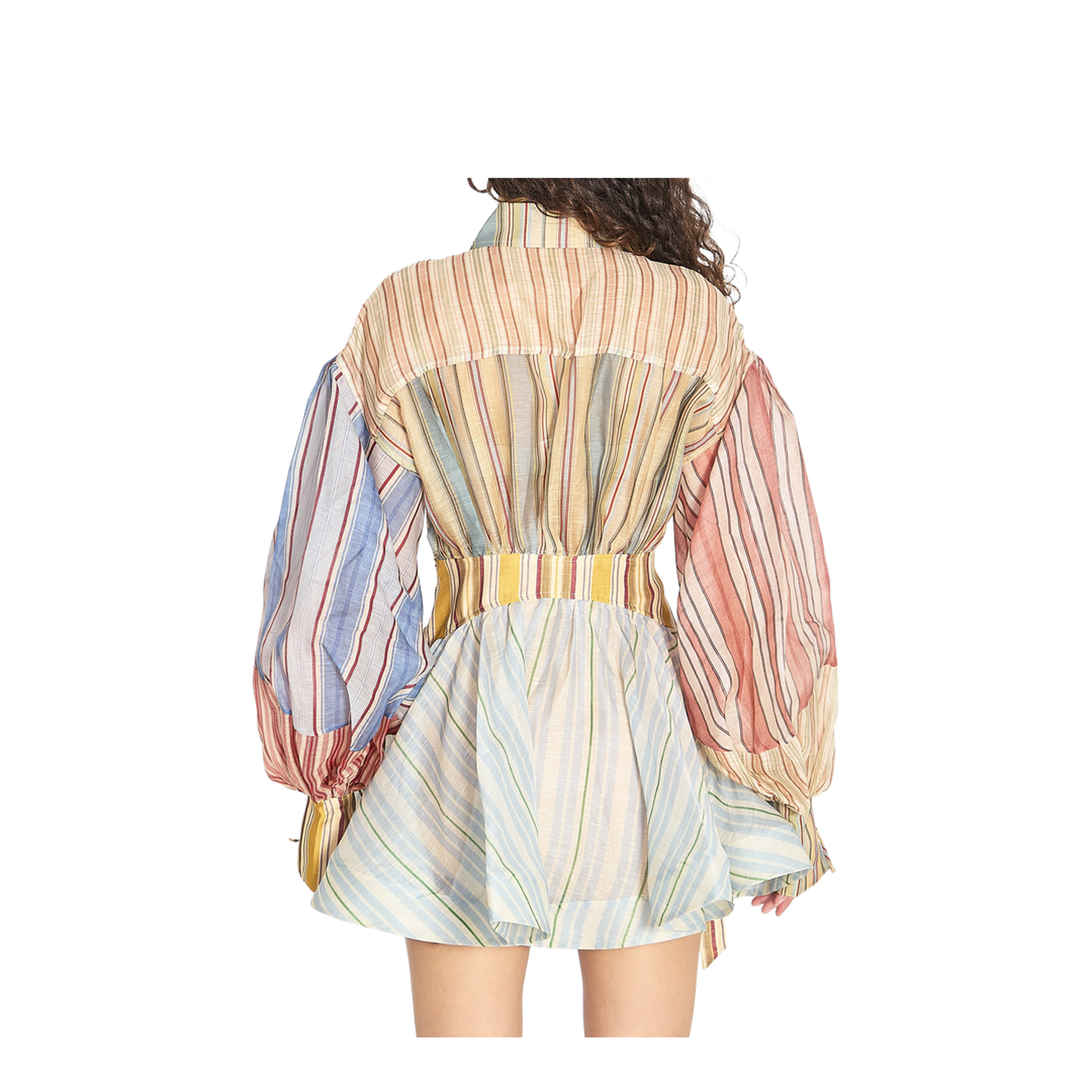 Rebellion Striped Mini Dress Spliced Stripes - Image 4