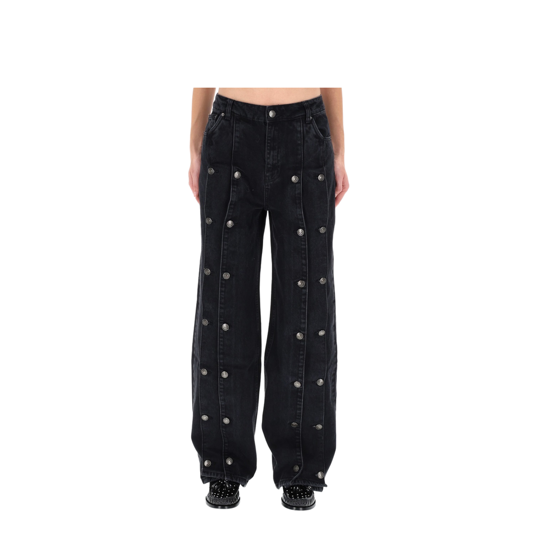 JEANS WITH BUTTON DETAIL - Image 1