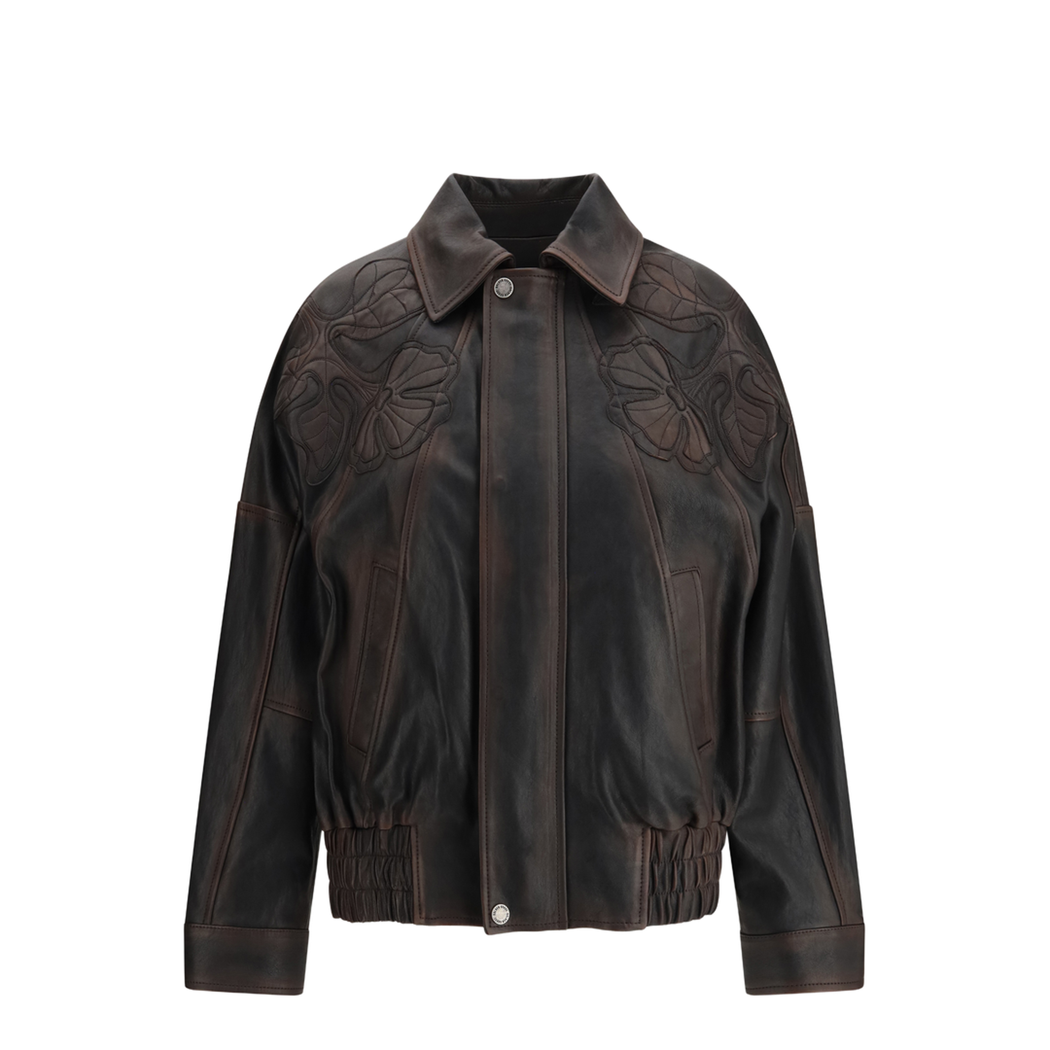 Nappa Leather Bomber Jacket - Image 1