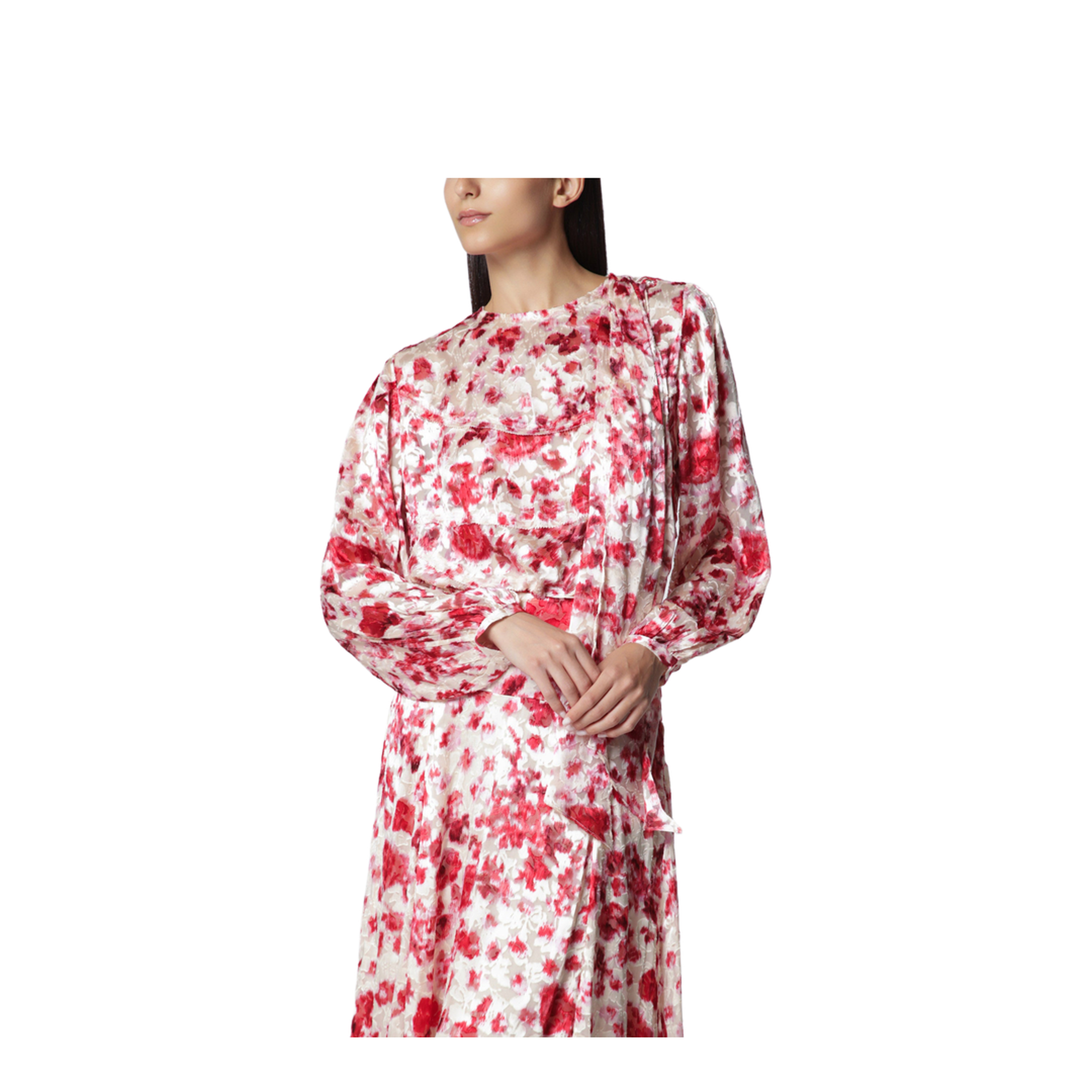 Firma blouse in printed silk dévoré georgette - Image 1