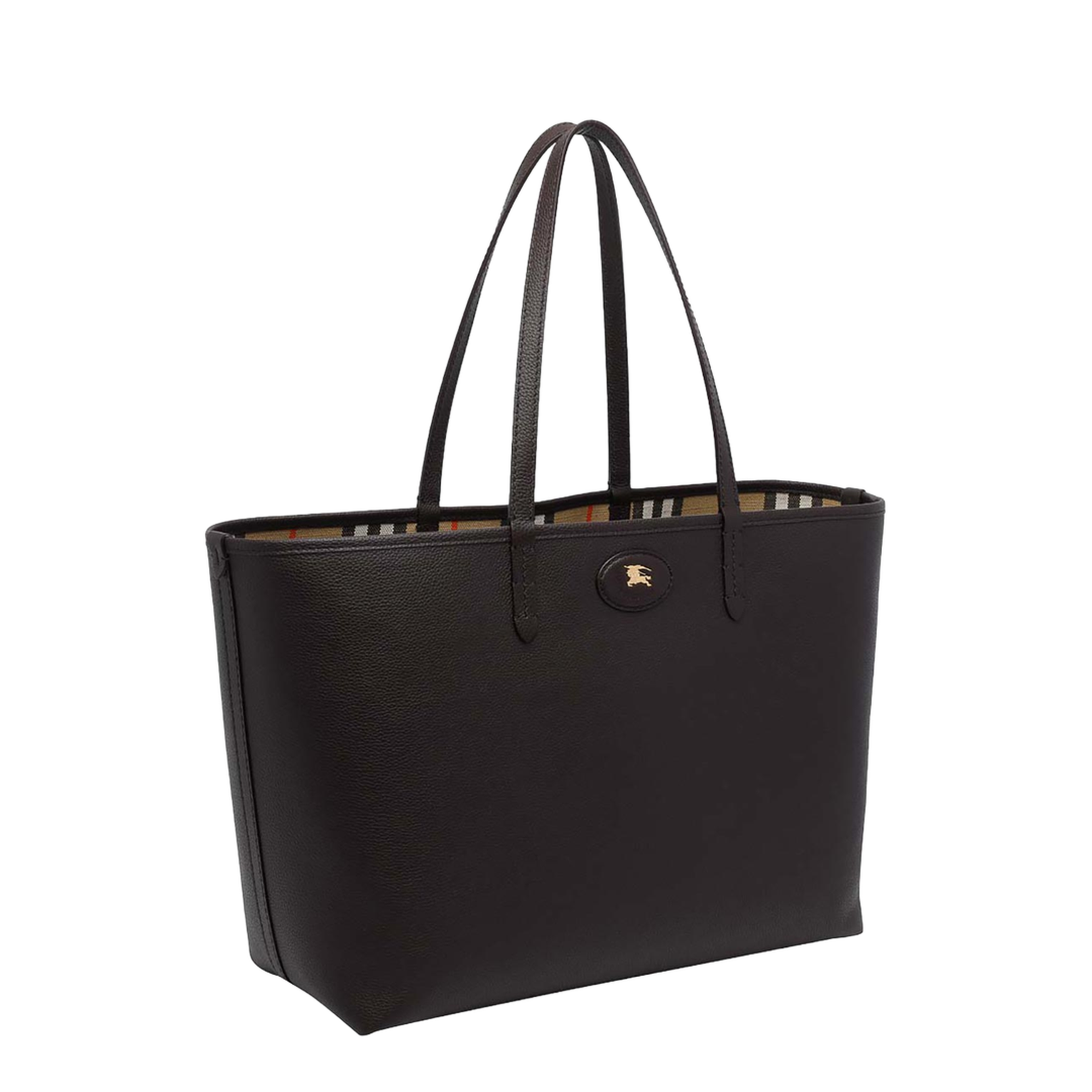 Bloomsbury Medium Calfskin Tote - Peat Brown / Sand Beige - Image 2