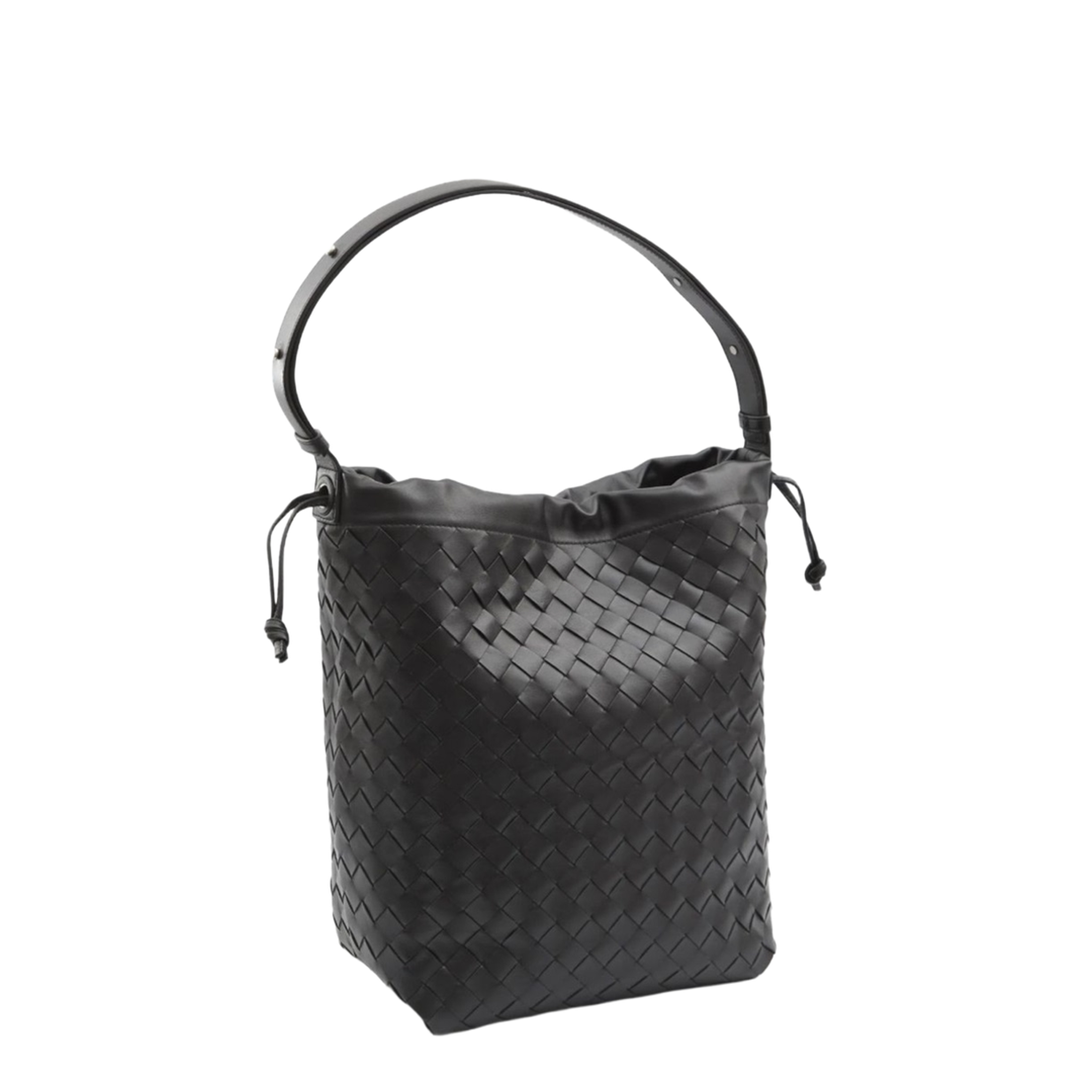 Medium Calfskin Bucket Bag - Black - Image 2