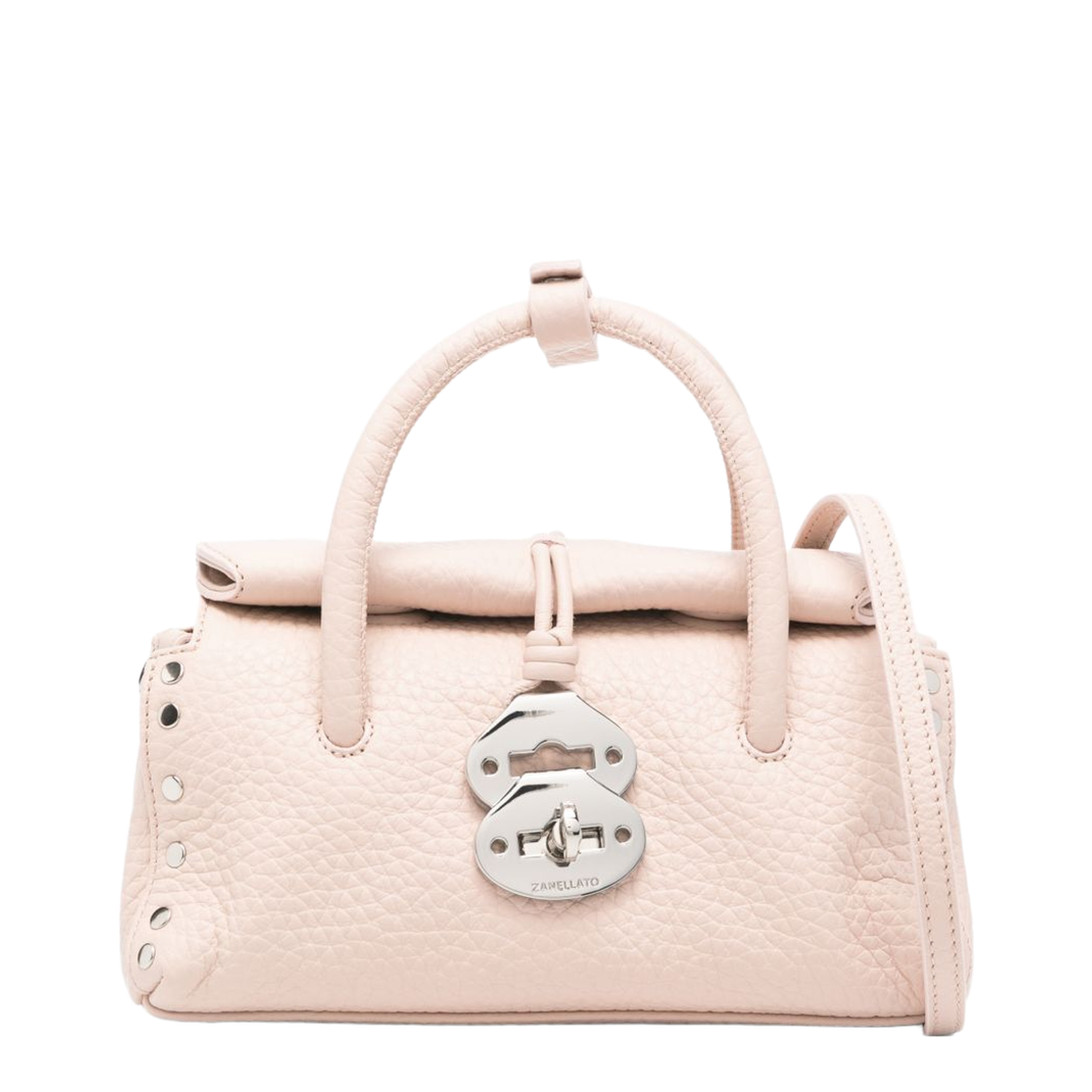 Zanellato Dotta Centauro Baby Bag in Hammered Leather - Pink Callas - Image 1