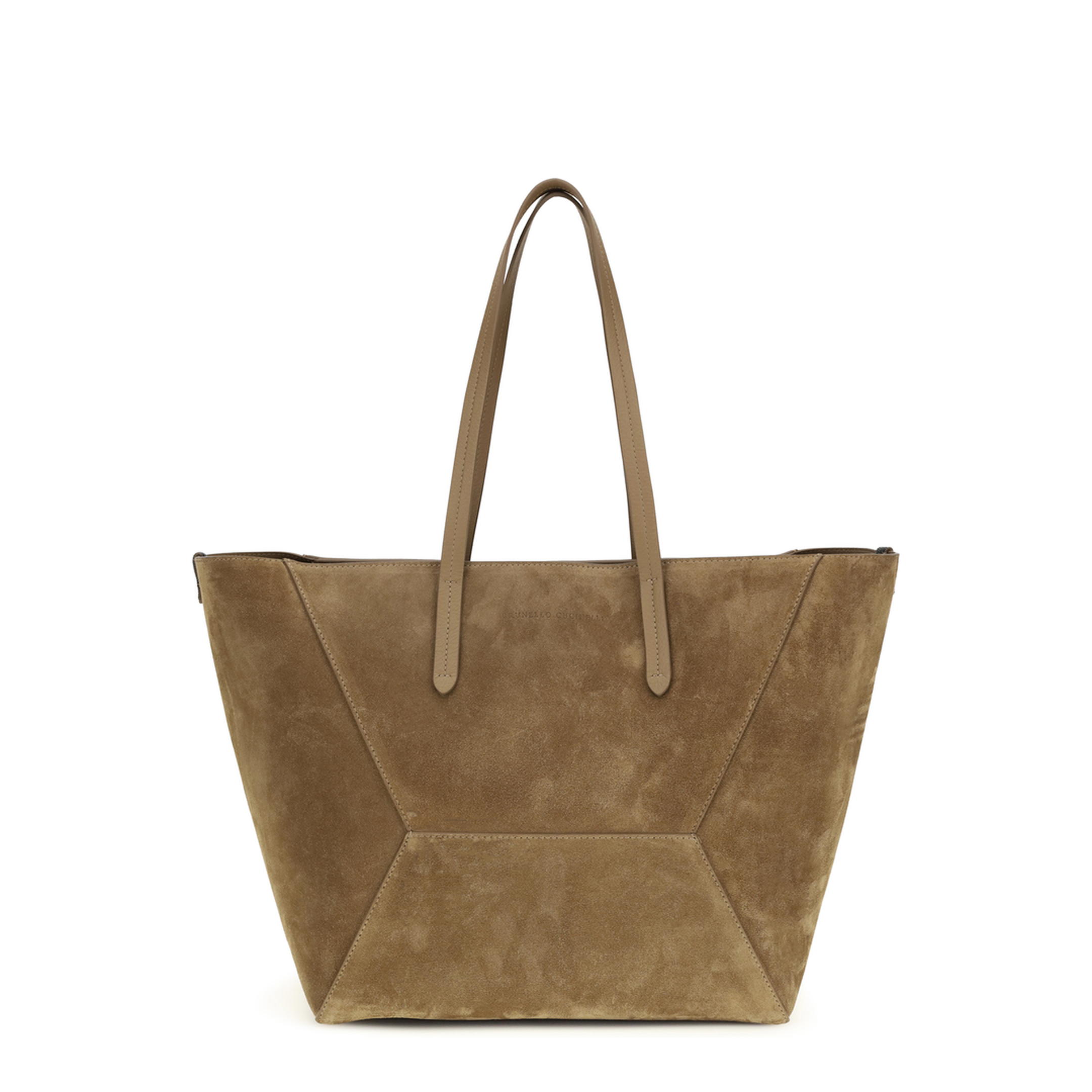 BC Duo Medium Calf Suede Tote - Taupe - Image 1