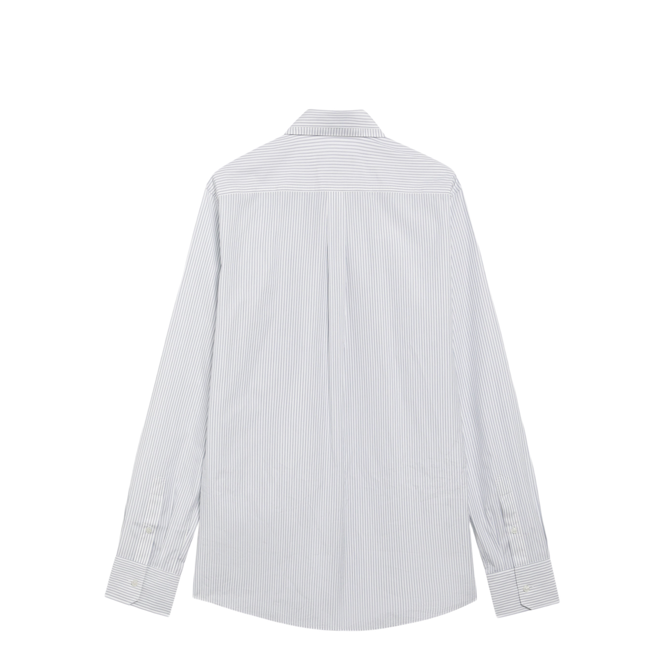 White Double-Collar Striped Shirt - Image 2