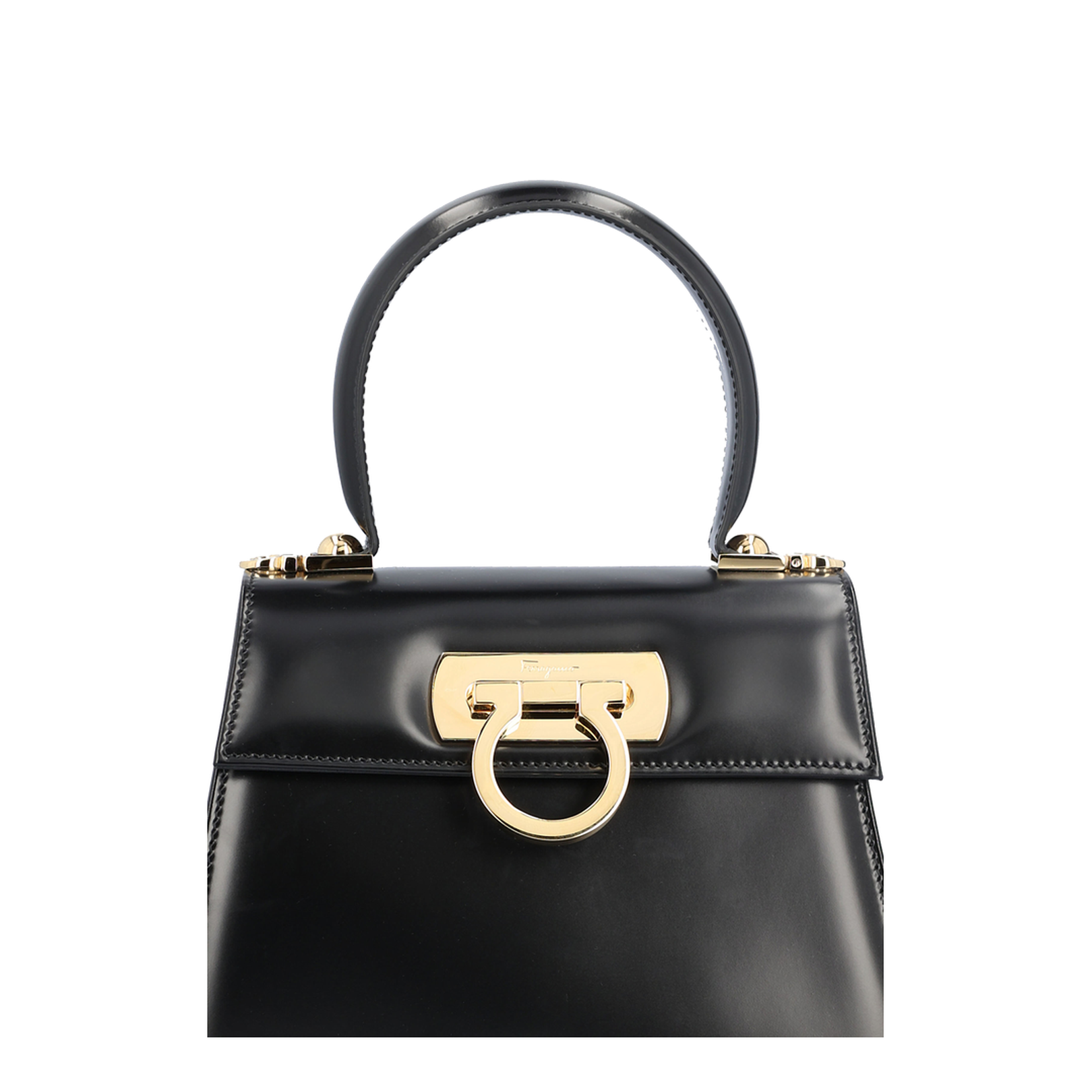 Iconic (M) Top Handle Bag Leather Black - Image 4