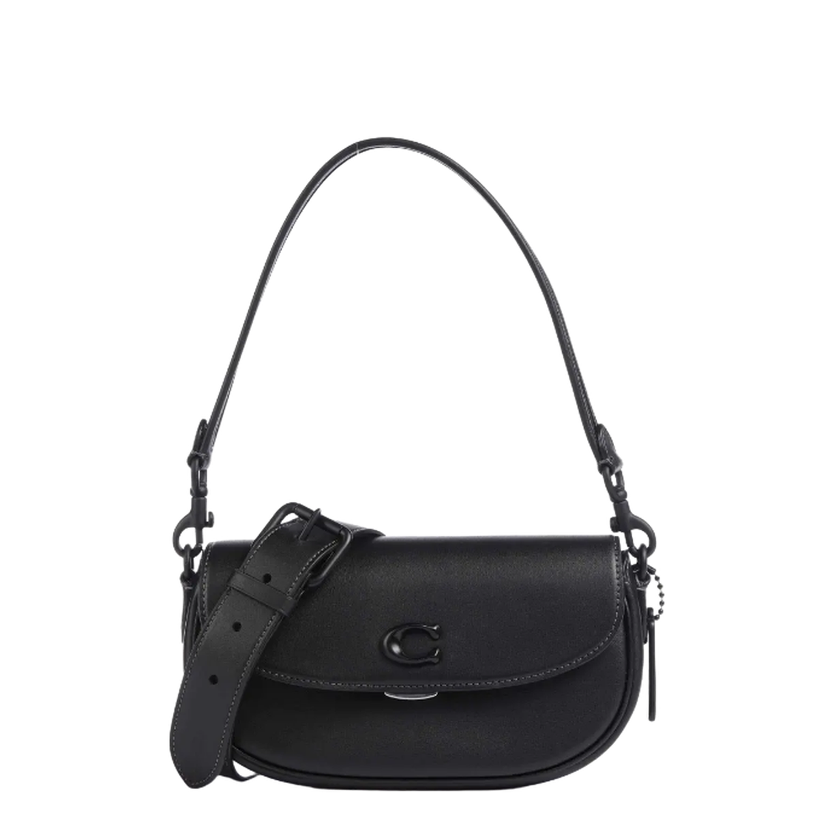 Leather Saddle Bag Black - Image 1