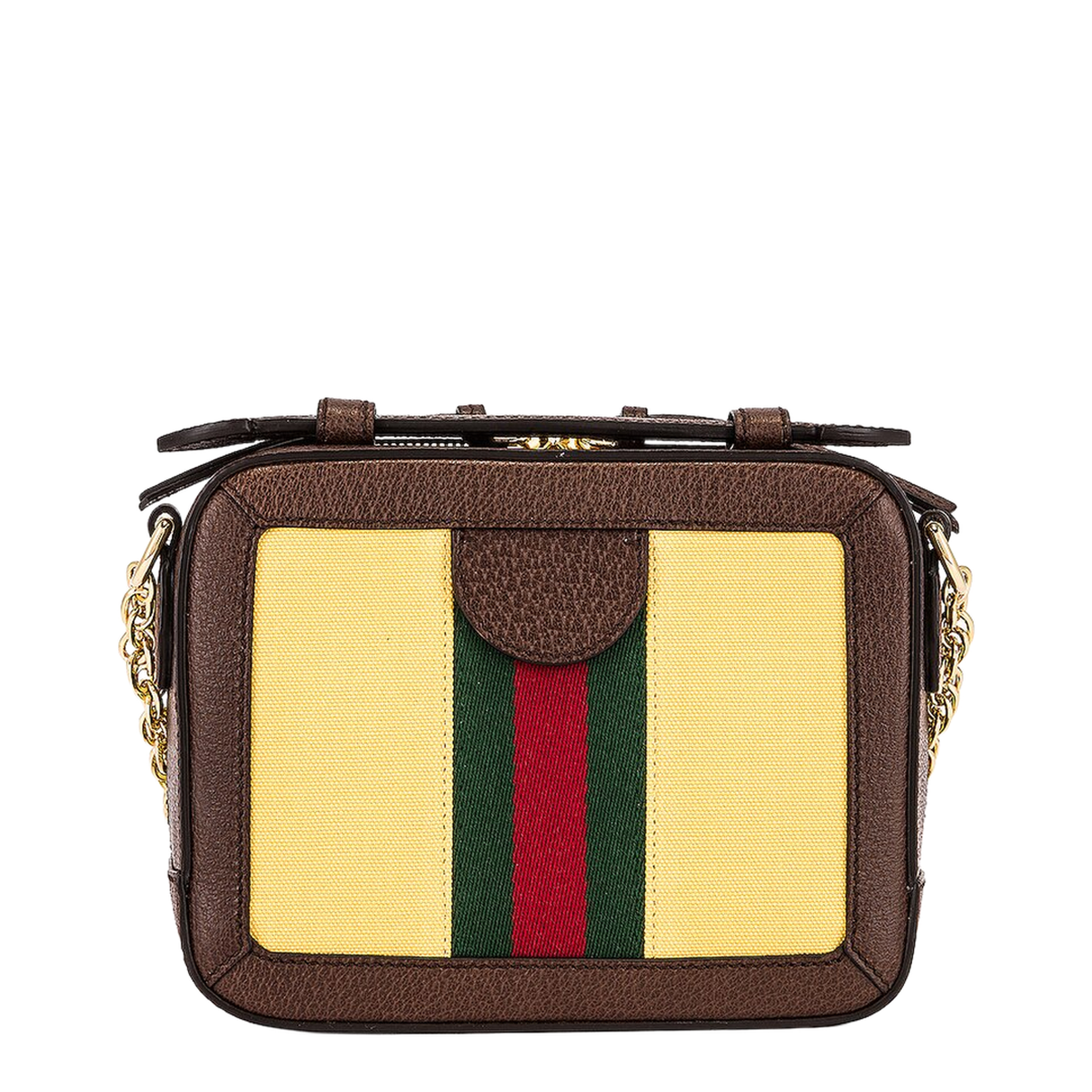 Ophidia Mini Leather Shoulder Bags - Brown - Image 4