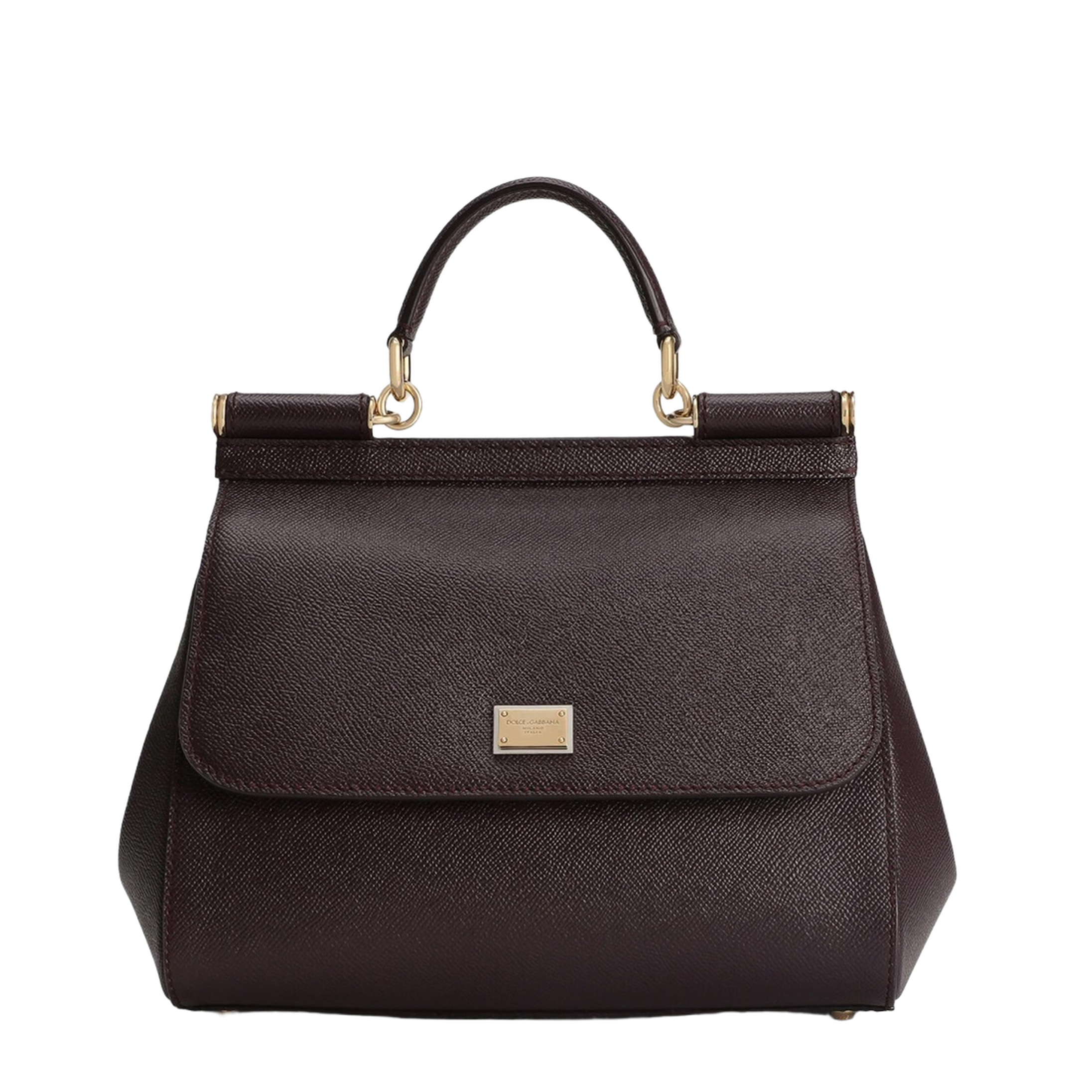 Sicily Large Calfskin Handbag - Bordeaux - Image 2