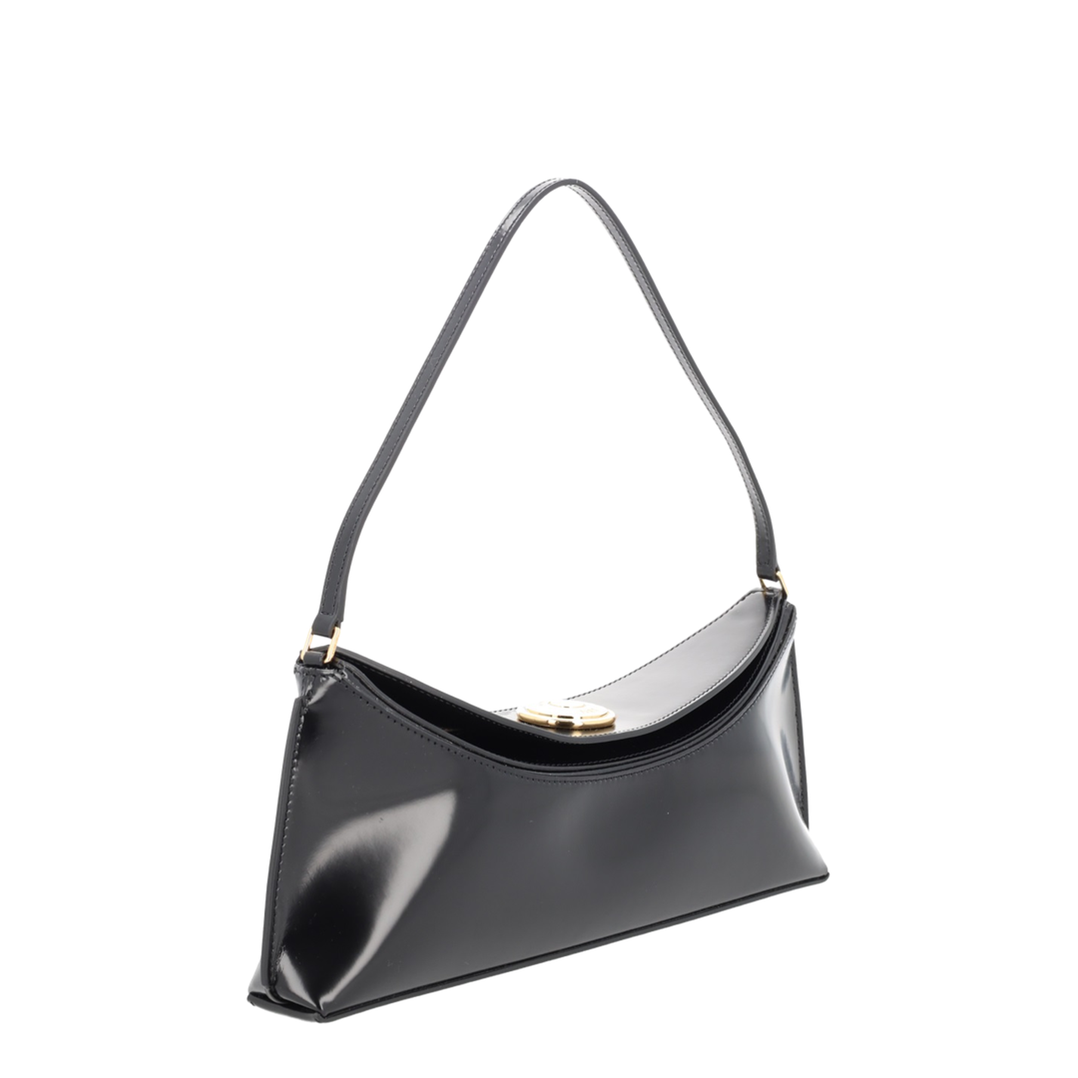 Ovalo 35cm Calf Leather Clutch - Black - Image 2