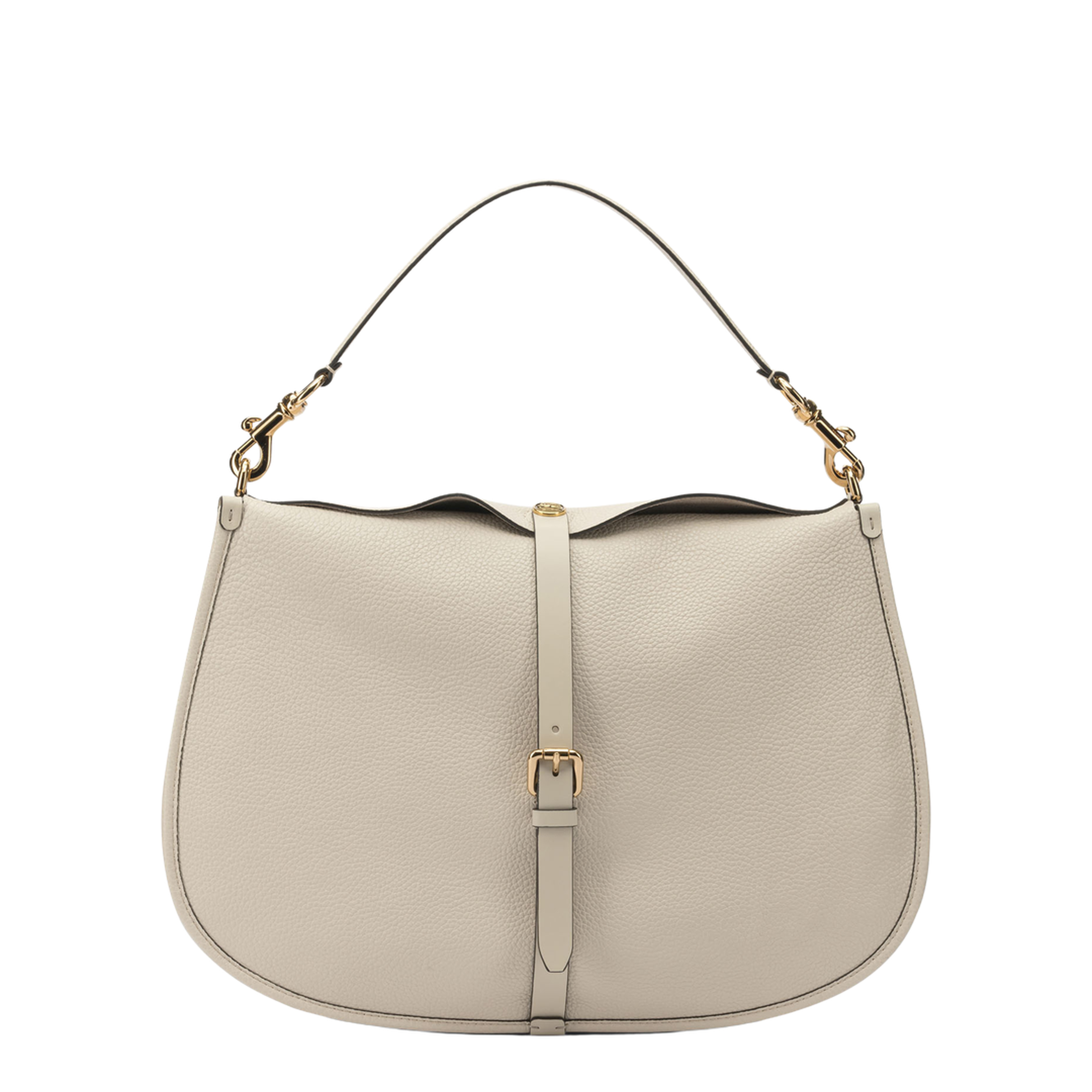 Pony Maxi Calfskin Shoulder Bag - Cream - Image 1