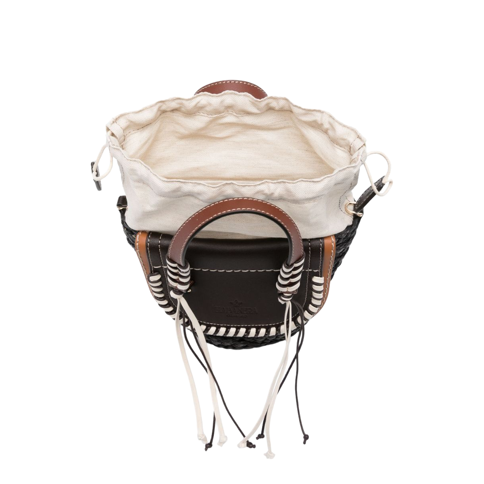 Habanera Mini Raffia Bucket Bag - Ebony - Image 2