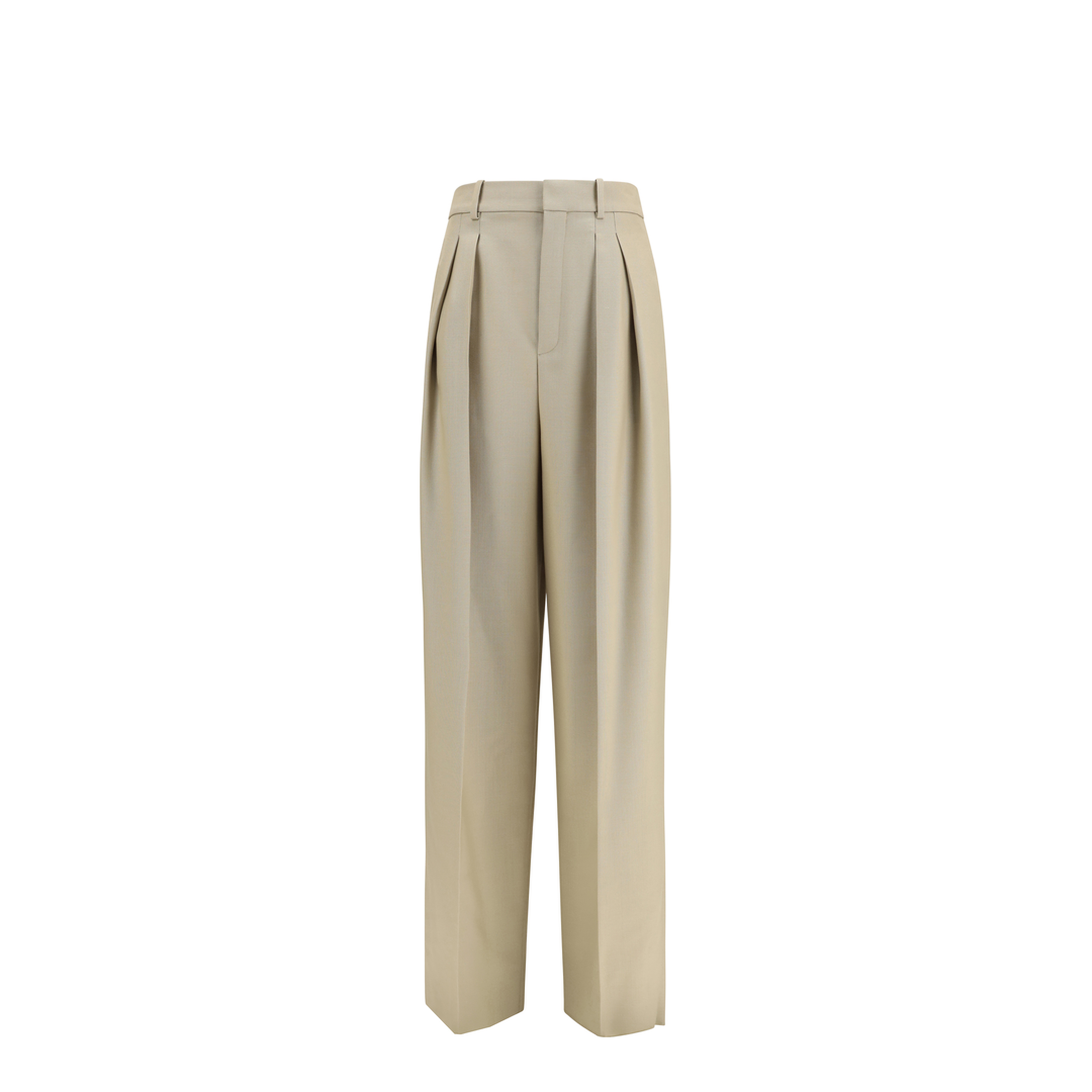 Tailored Wool and Silk Canvas Pants - Image 1