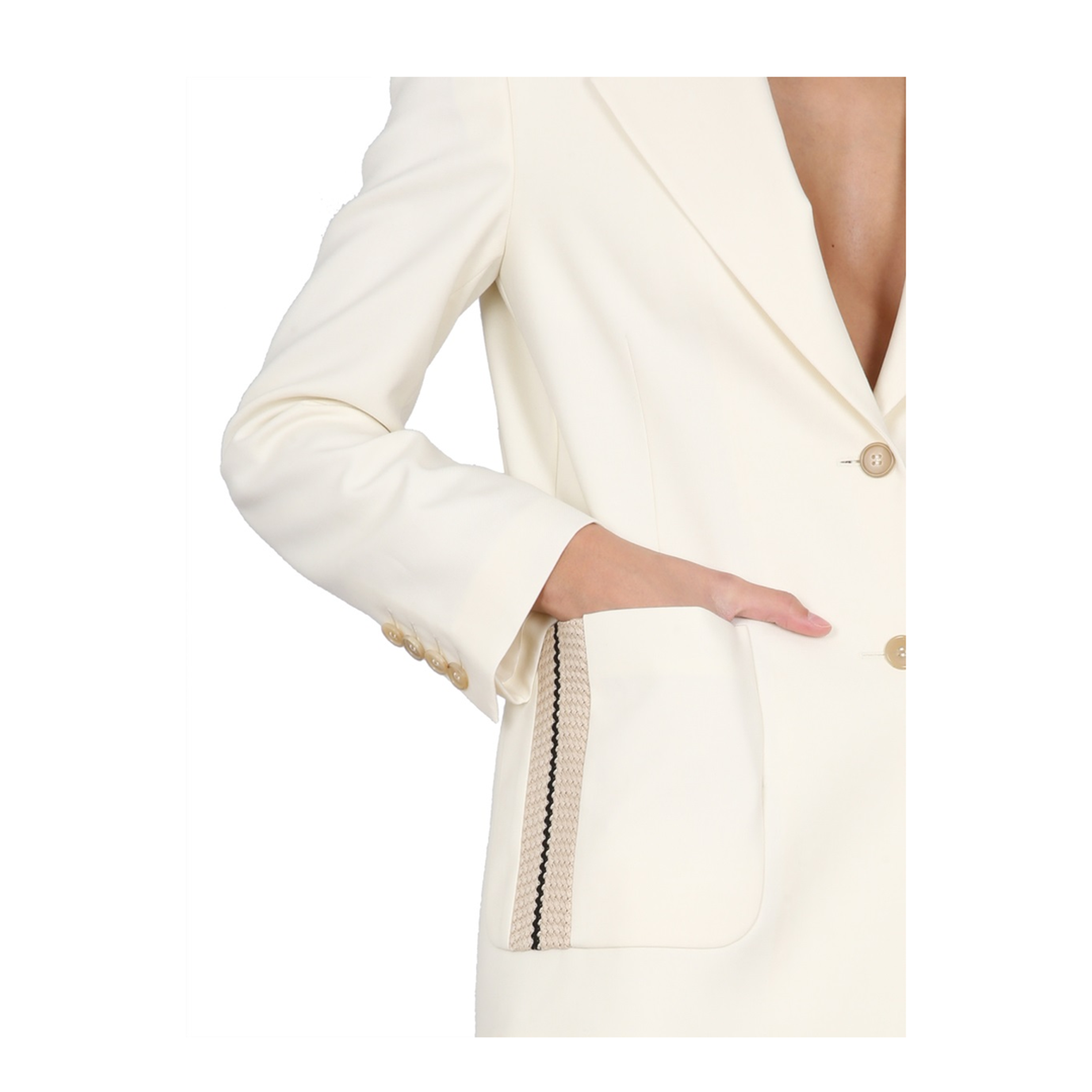 Blazer with Knit Detail - Image 3