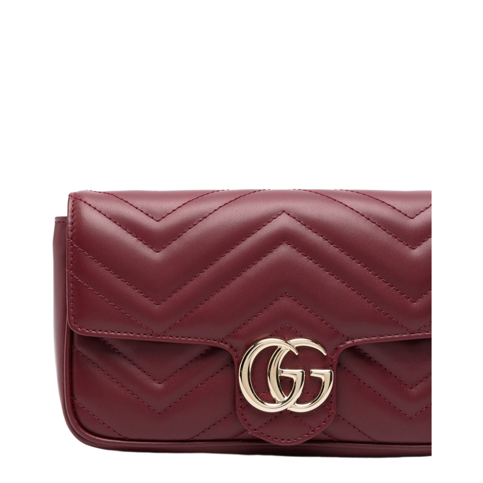 GG Marmont Small Leather Shoulder Bags - Burgundy - Image 5