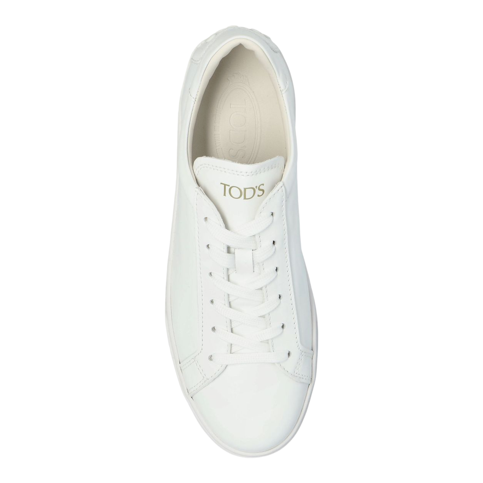 White Front Lace-Up Fastening Round Toe Flat Sole - Image 5