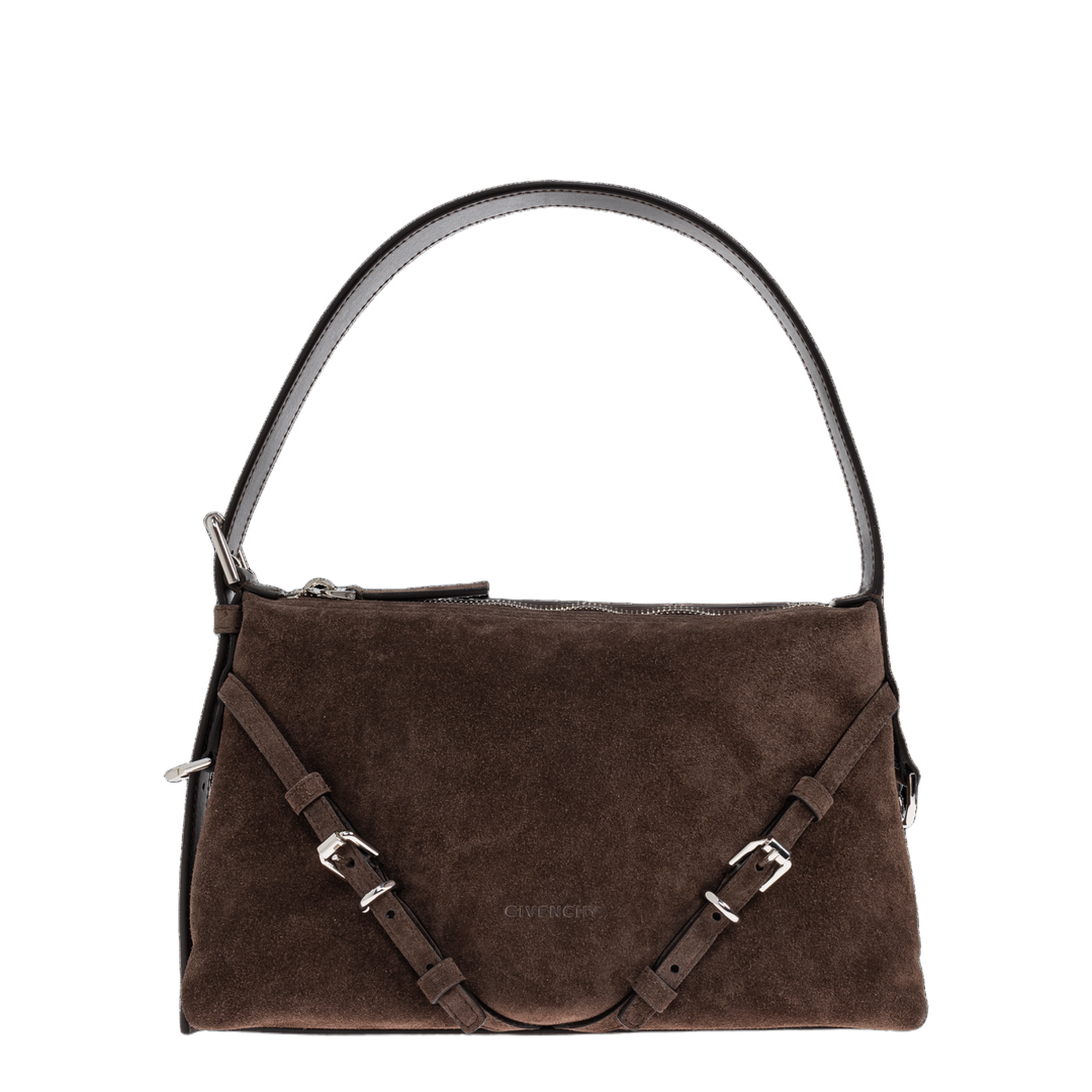 Mini Voyou Shoulder Bag Suede Brown - Image 4